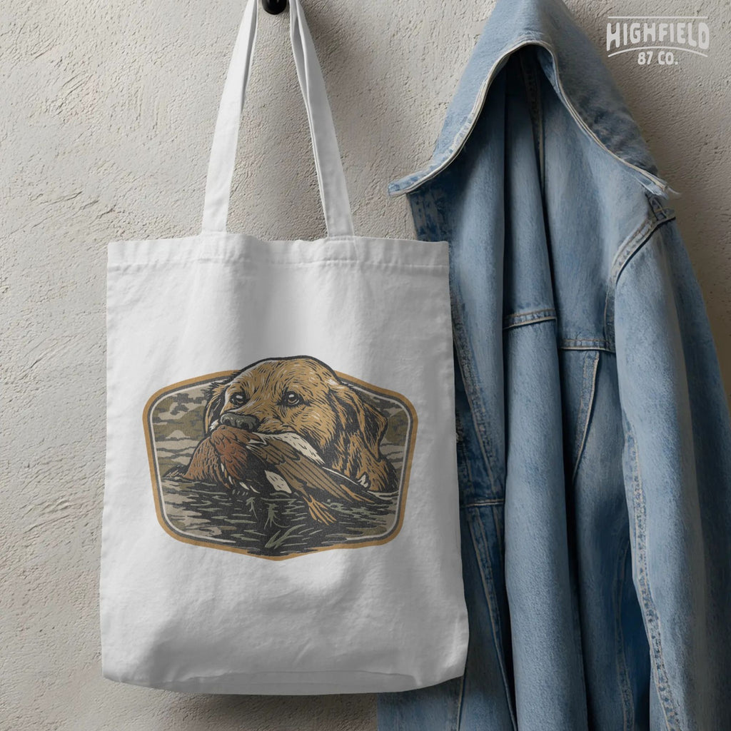 Camo Duck Hunting Dog PNG | Retriever Labrador Clipart with Duck in Water | Waterfowl Season Digital Download for Shirt Design