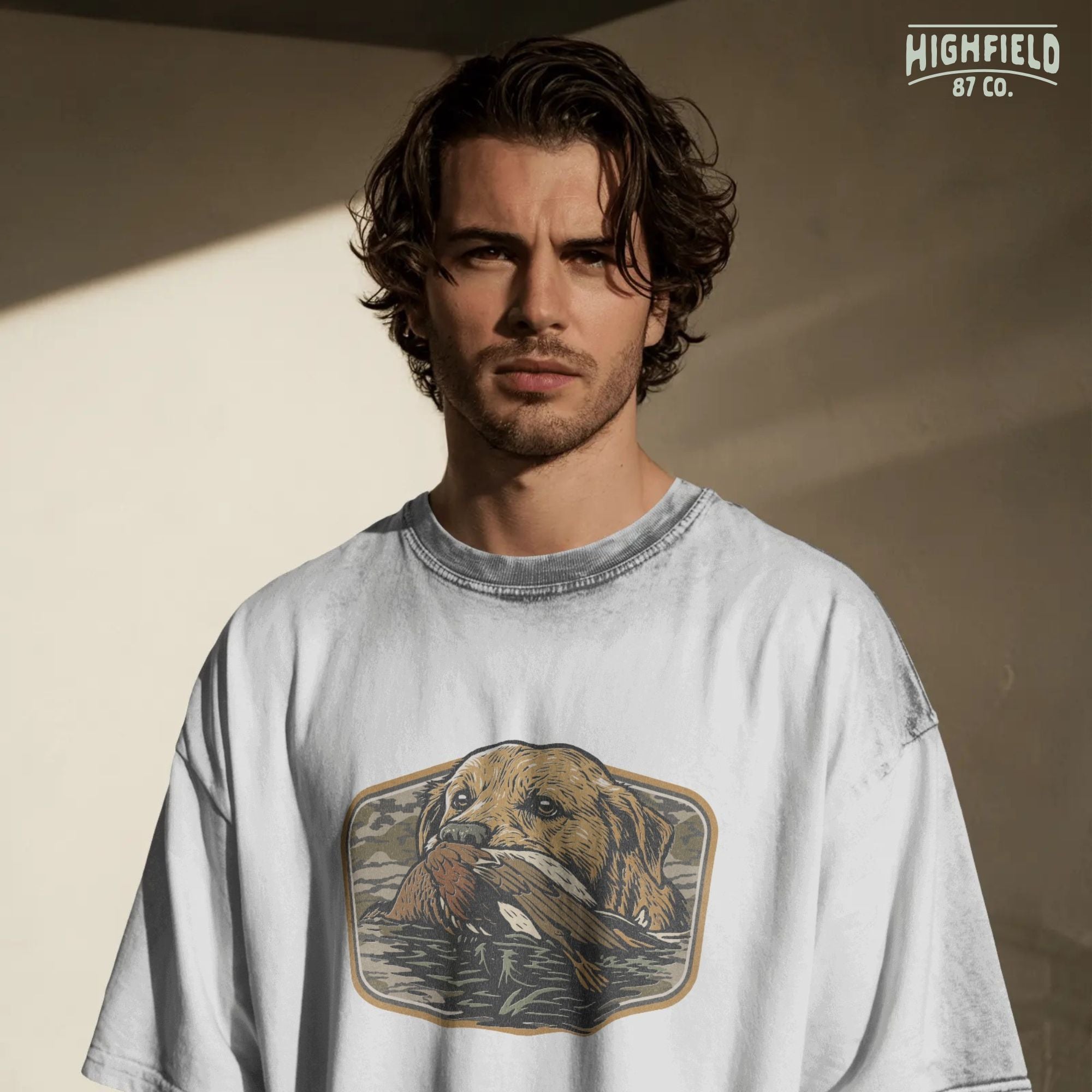 Camo Duck Hunting Dog PNG | Retriever Labrador Clipart with Duck in Water | Waterfowl Season Digital Download for Shirt Design