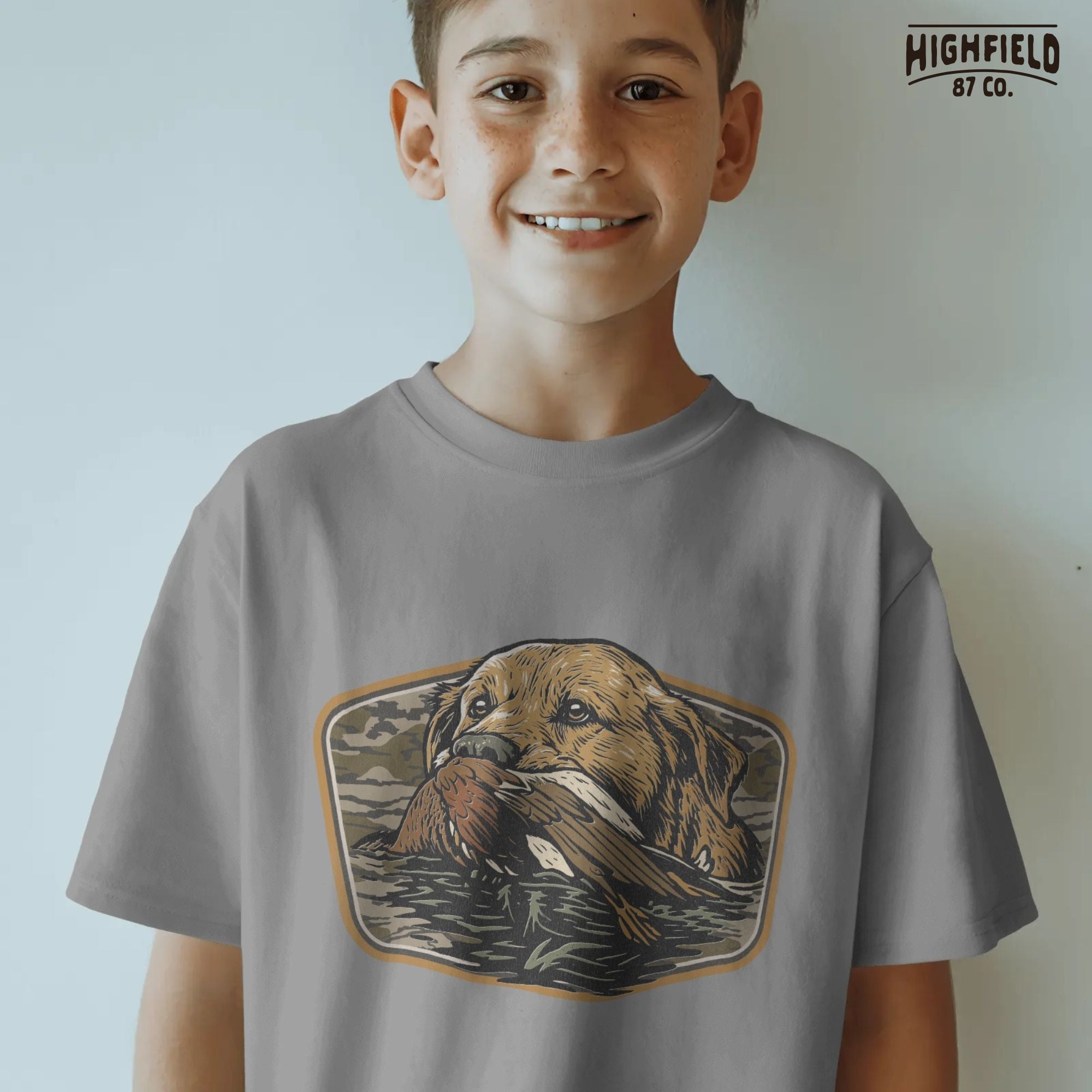 Camo Duck Hunting Dog PNG | Retriever Labrador Clipart with Duck in Water | Waterfowl Season Digital Download for Shirt Design