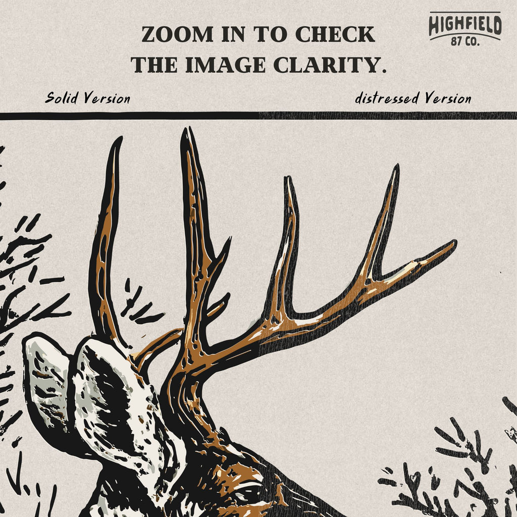 Mule Deer PNG for Winter Hunting Season | Rut Buck Clipart for Hunting Shirt Design | Mule Deer Antler Digital Download