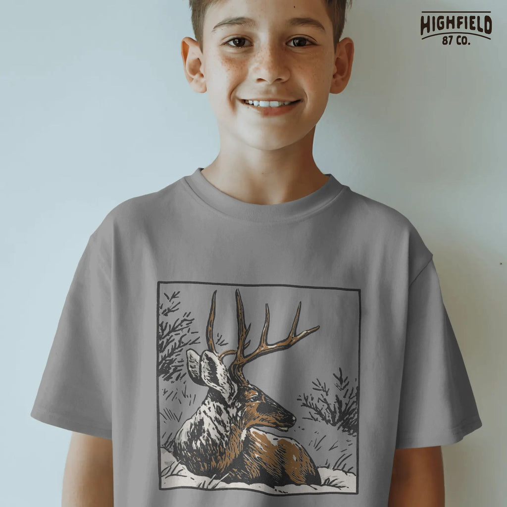 Mule Deer PNG for Winter Hunting Season | Rut Buck Clipart for Hunting Shirt Design | Mule Deer Antler Digital Download