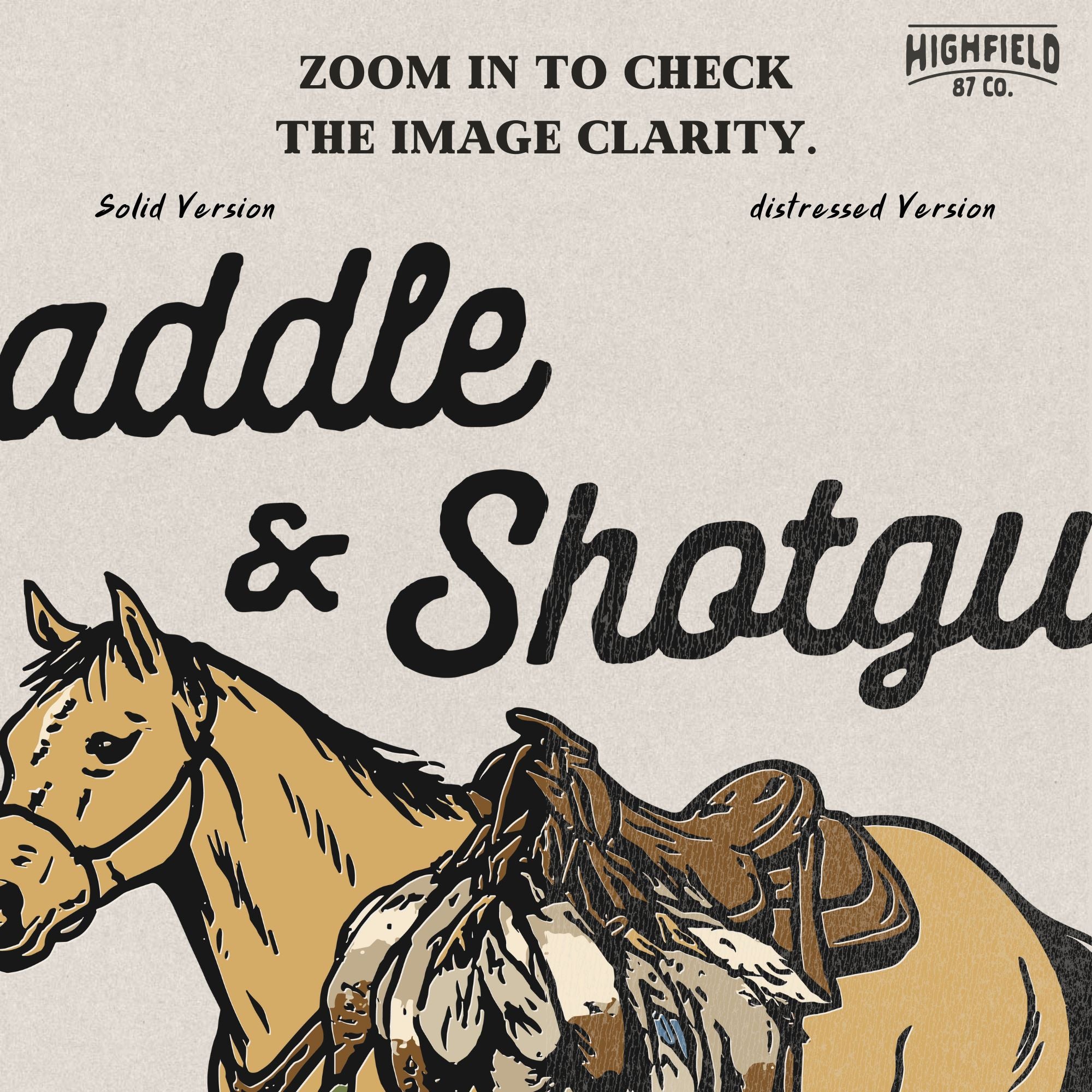 Saddle and Shotgun Hunting PNG | Horse with Saddle and Ducks Clipart | Western Hunting Shirt Design PNG for Sublimation | Digital Download