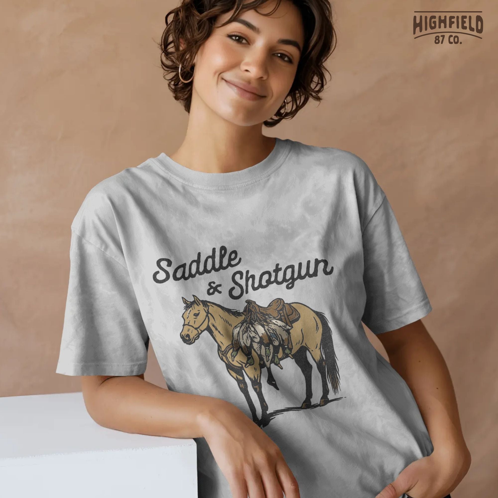 Saddle and Shotgun Hunting PNG | Horse with Saddle and Ducks Clipart | Western Hunting Shirt Design PNG for Sublimation | Digital Download