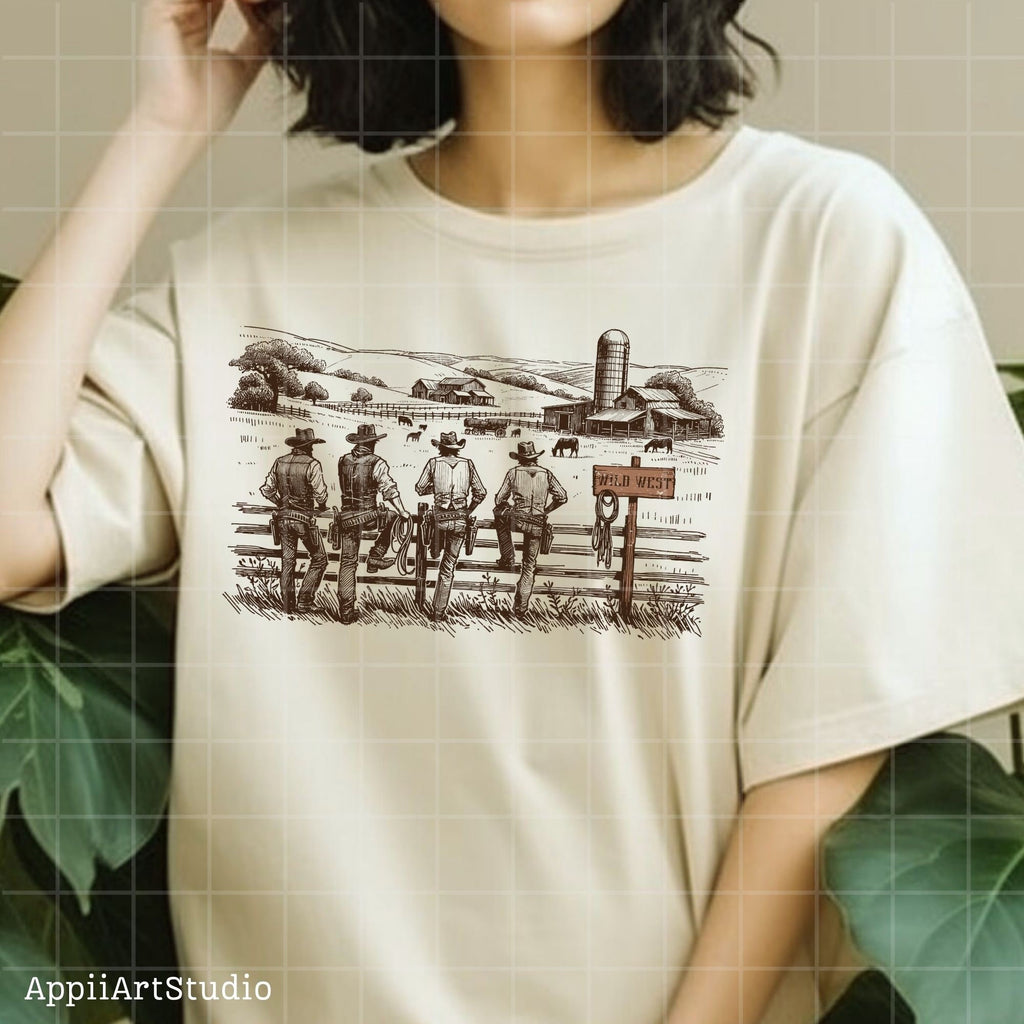 Western Cowboys Png, Rodeo Png, Country Cowboys Sublimation Design Download, Wild West Png, The End Western Shirt Design,Western Transparent
