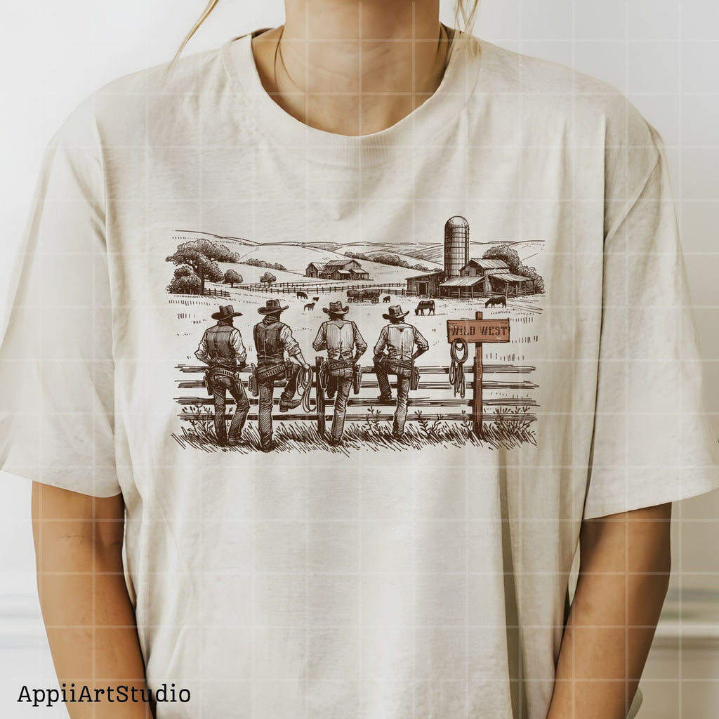 Western Cowboys Png, Rodeo Png, Country Cowboys Sublimation Design Download, Wild West Png, The End Western Shirt Design,Western Transparent
