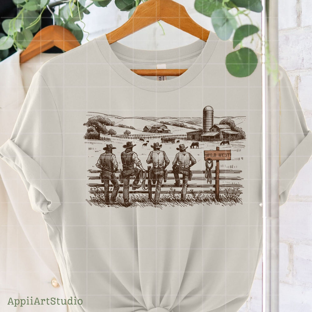Western Cowboys Png, Rodeo Png, Country Cowboys Sublimation Design Download, Wild West Png, The End Western Shirt Design,Western Transparent
