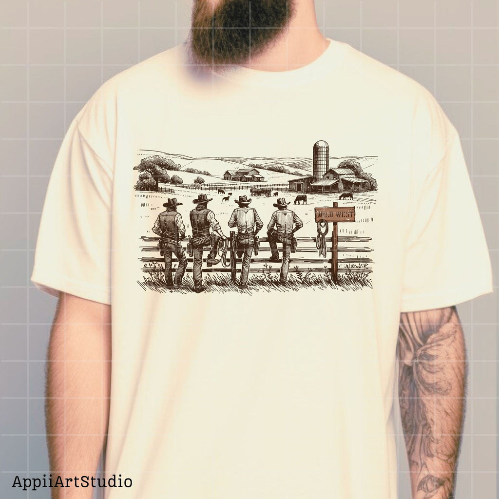 Western Cowboys Png, Rodeo Png, Country Cowboys Sublimation Design Download, Wild West Png, The End Western Shirt Design,Western Transparent