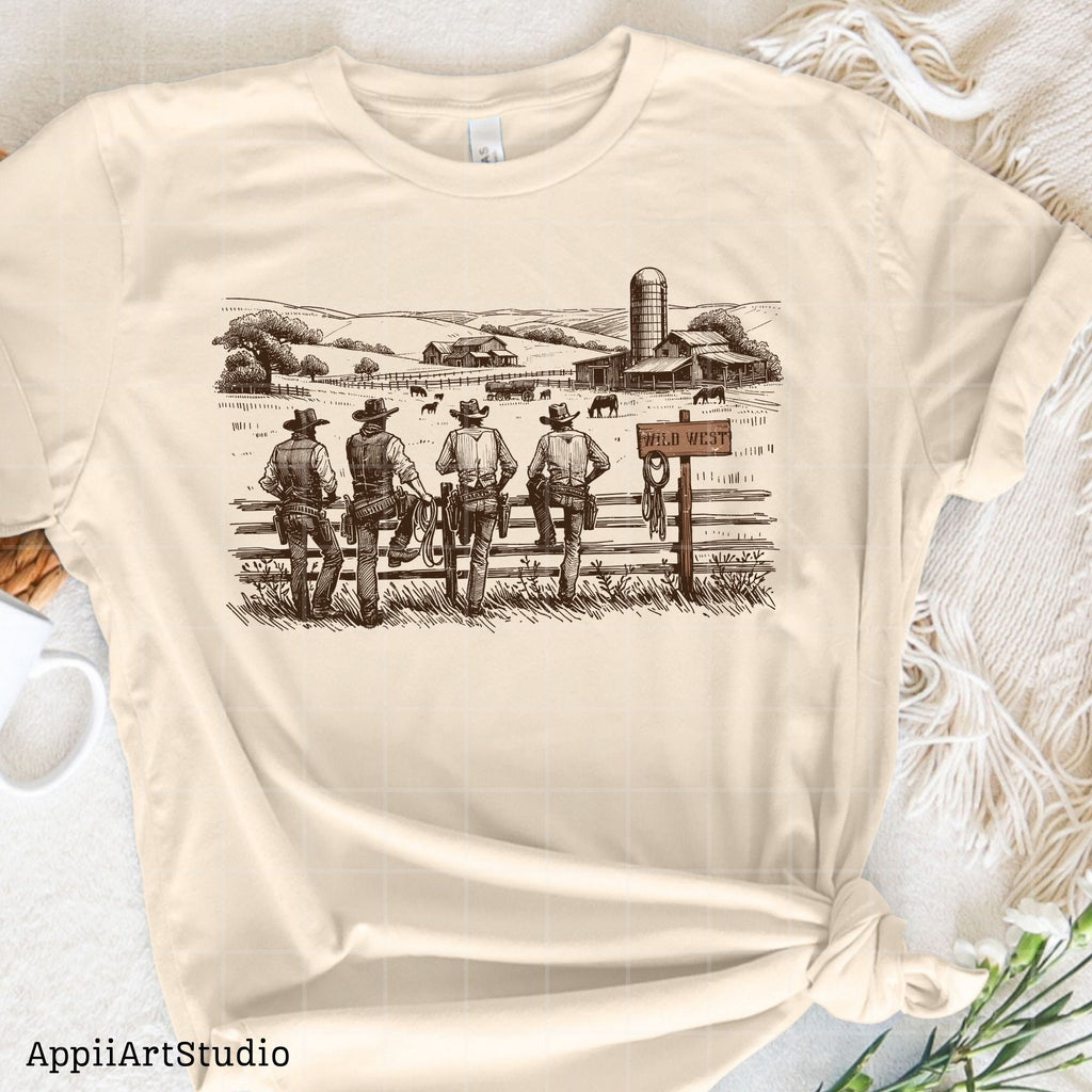 Western Cowboys Png, Rodeo Png, Country Cowboys Sublimation Design Download, Wild West Png, The End Western Shirt Design,Western Transparent