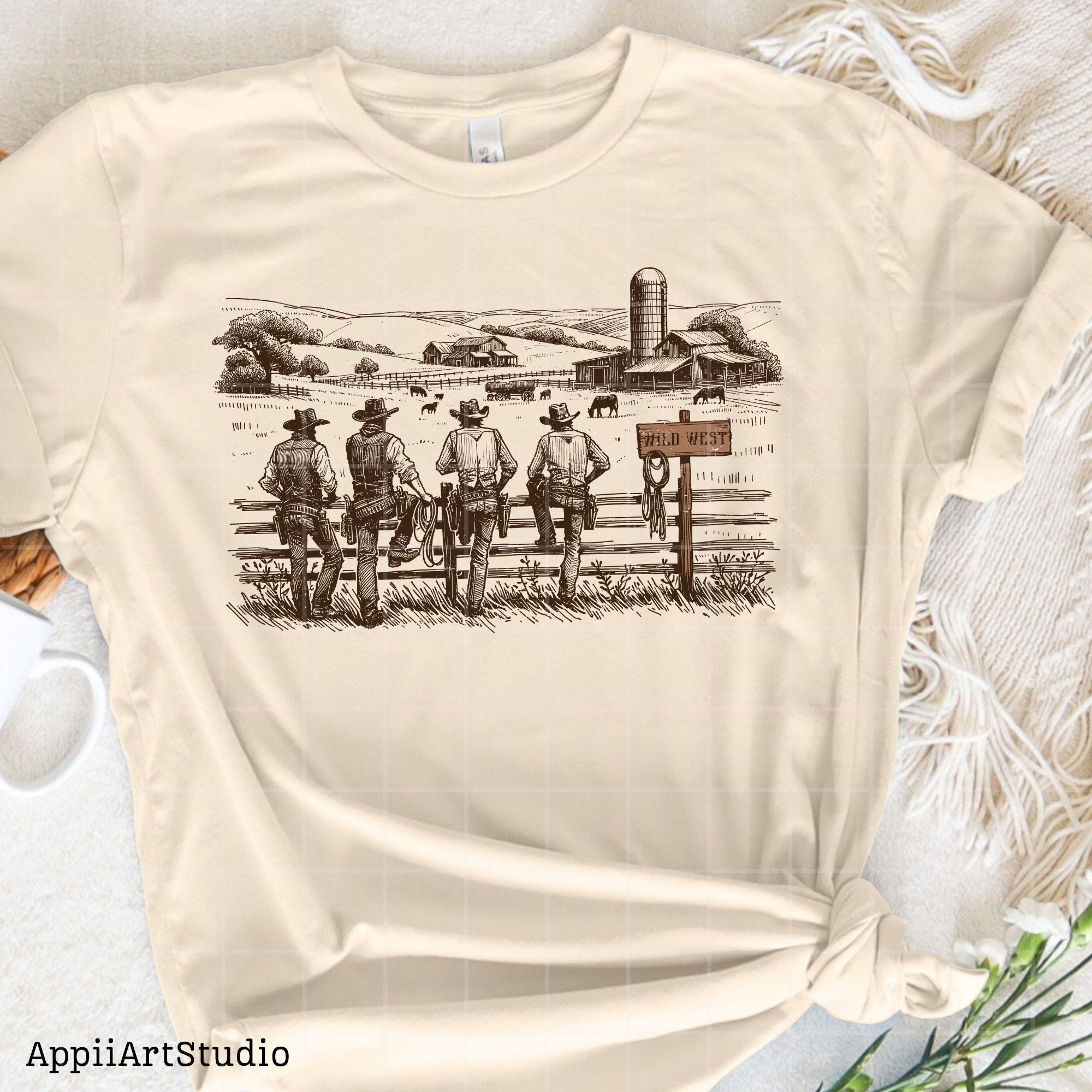 Western Cowboys Png, Rodeo Png, Country Cowboys Sublimation Design Download, Wild West Png, The End Western Shirt Design,Western Transparent