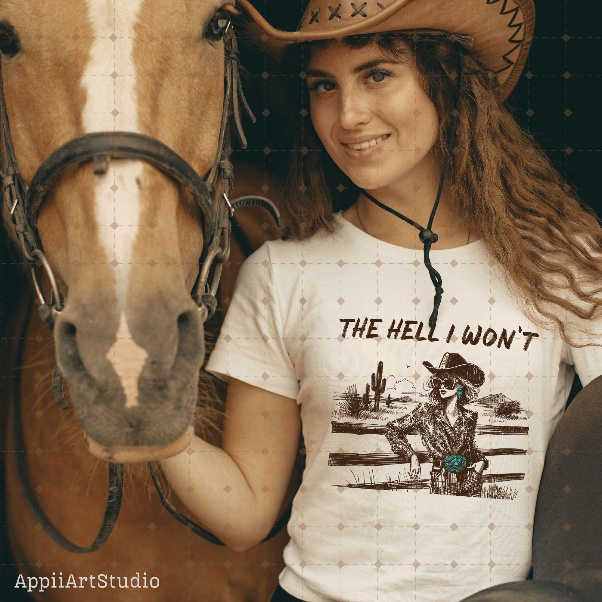 The Hell I Won't Sassy Cowgirl, Retro Sublimations, Western PNG Sublimations, Designs Downloads, Shirt Design, Sublimation Download
