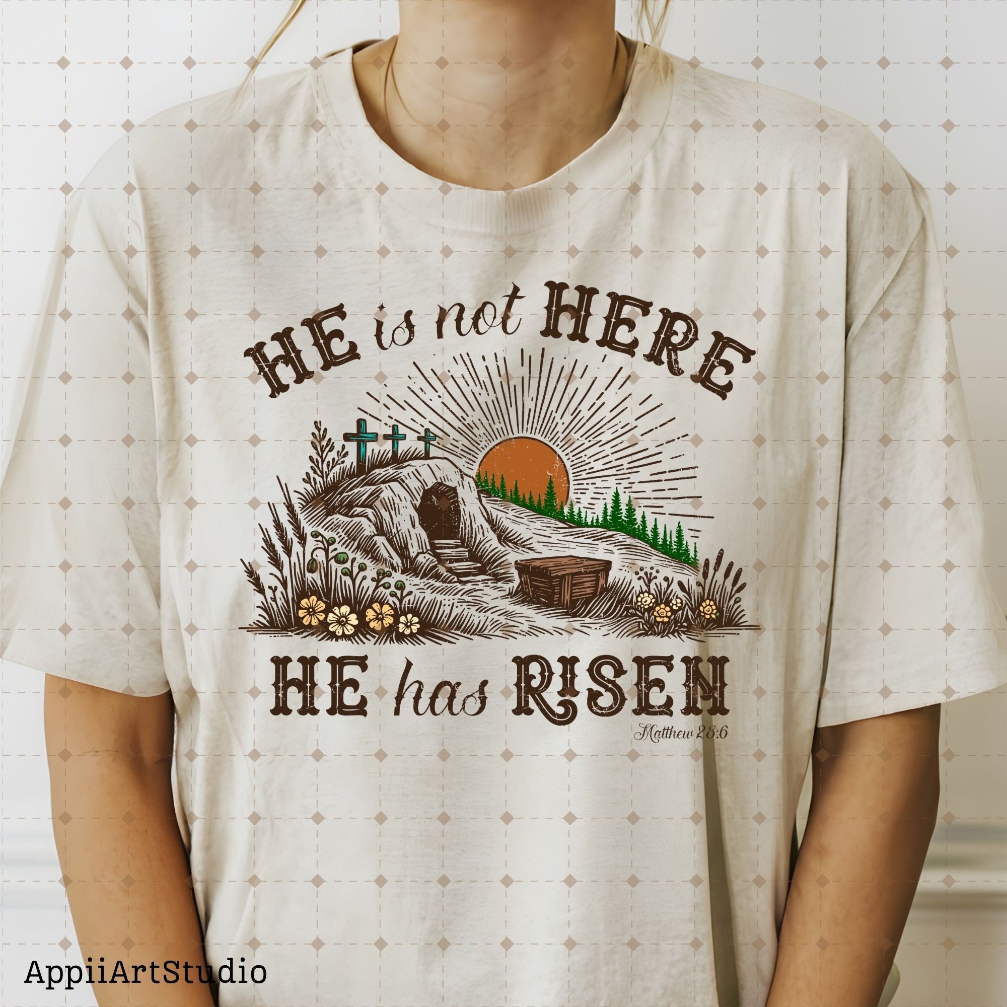 He is Risen png, Matthew 28:6, Risen png, Sublimation Design, Christian Country Png, Western Cowboy Png,Christian Png,Easter bible verse png