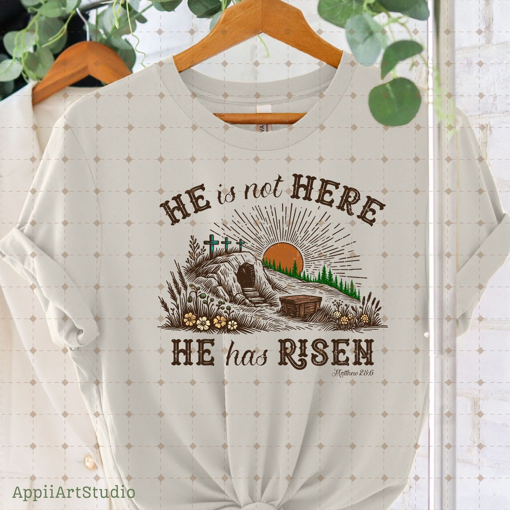 He is Risen png, Matthew 28:6, Risen png, Sublimation Design, Christian Country Png, Western Cowboy Png,Christian Png,Easter bible verse png