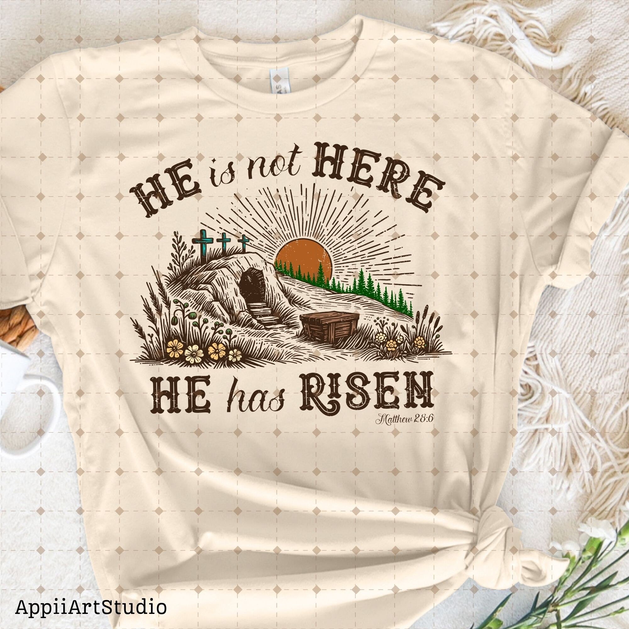 He is Risen png, Matthew 28:6, Risen png, Sublimation Design, Christian Country Png, Western Cowboy Png,Christian Png,Easter bible verse png