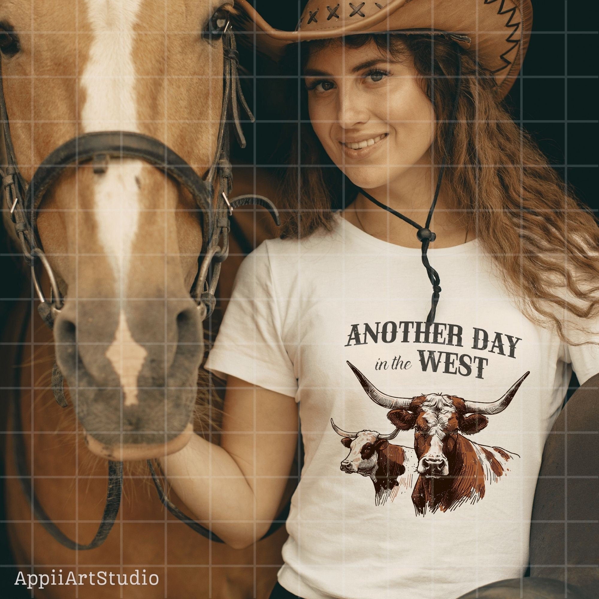 Another day in the west png, Western Cow, Western Shirt Design PNG, Western PNG, Vintage Style PNG, Western Design, Desert Western Png