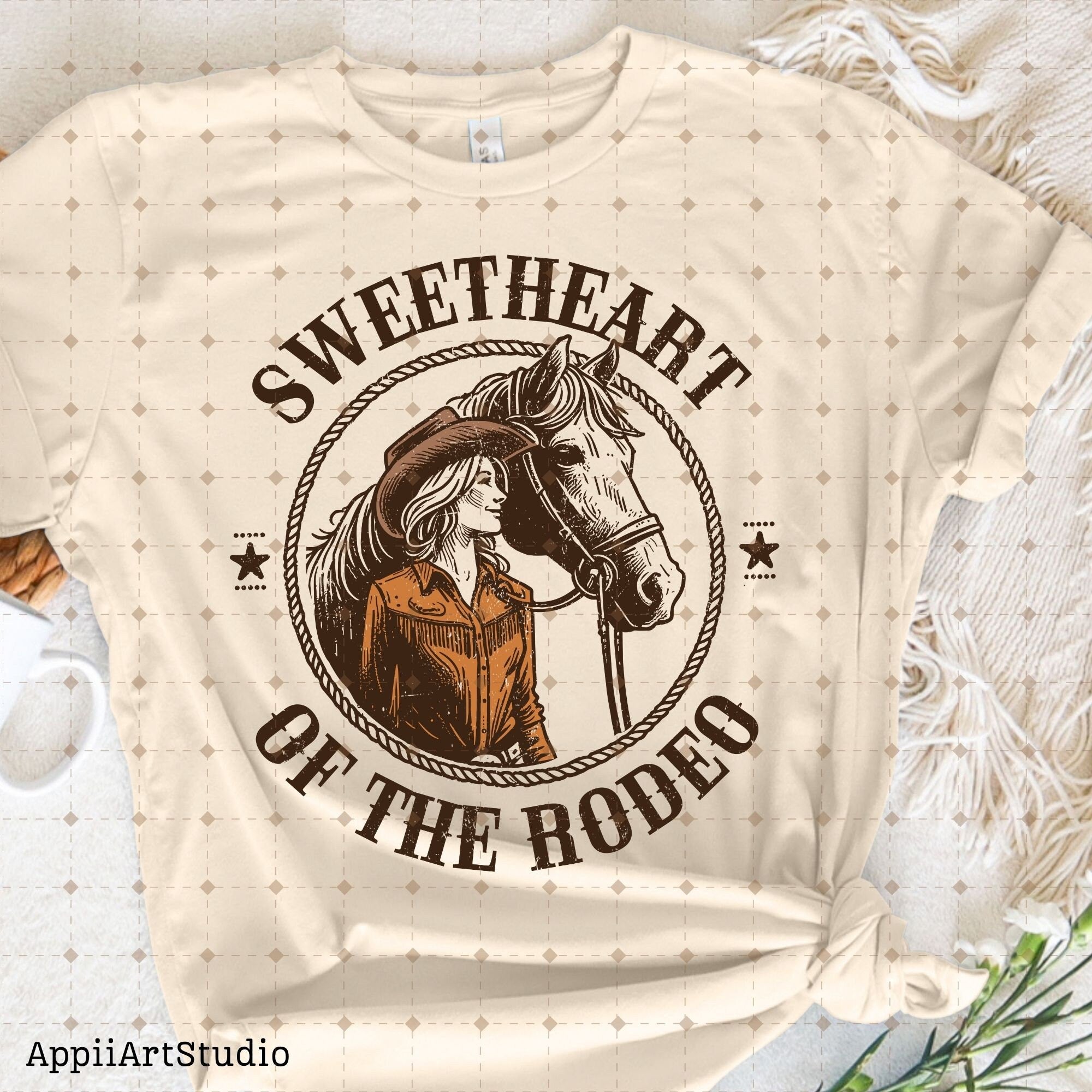 Sweerheart of the Rodeo, Vintage Cowgirl Style, PNG Sublimations, Western Sublimations, Designs Downloads, Cowboy Shirt Design