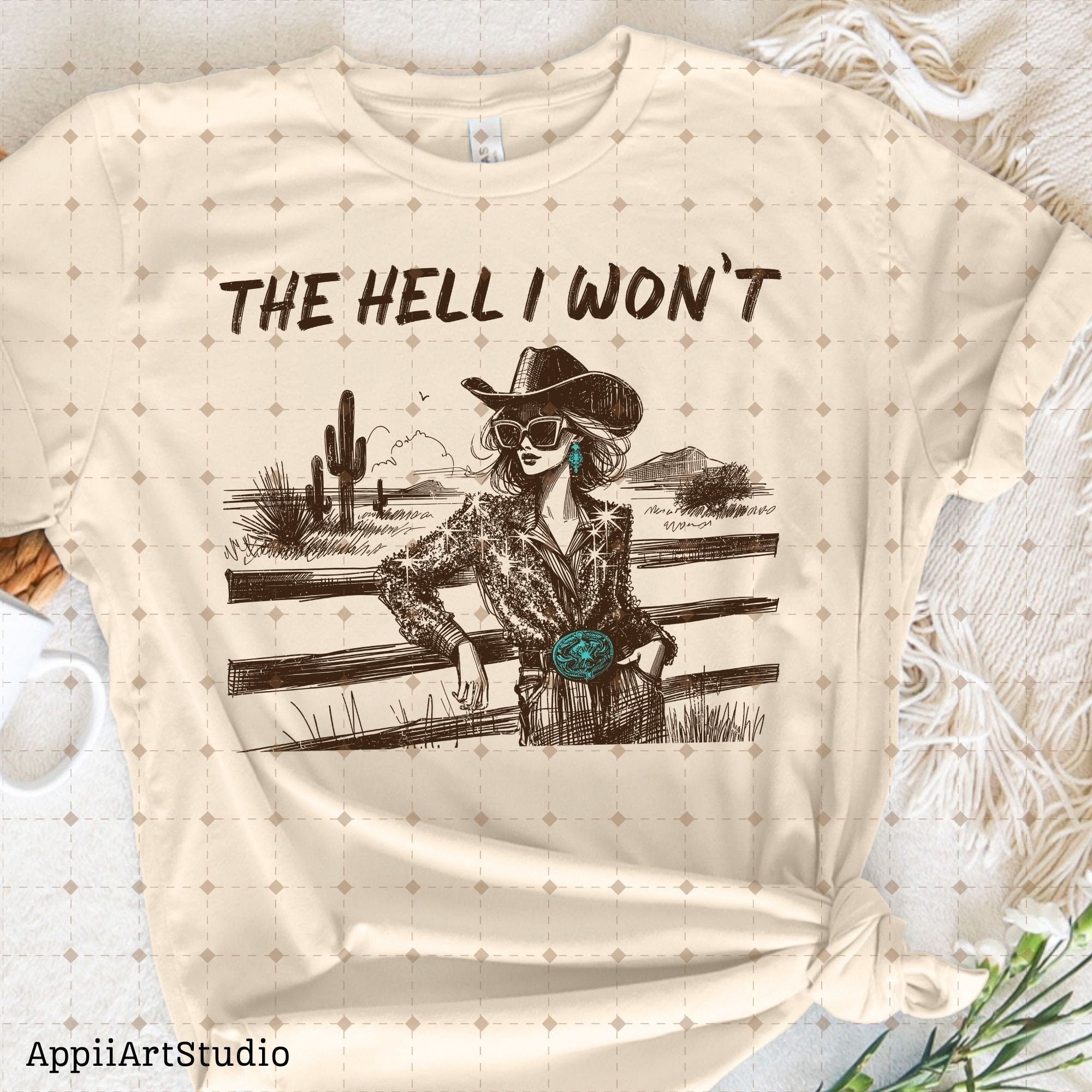 The Hell I Won't Sassy Cowgirl, Retro Sublimations, Western PNG Sublimations, Designs Downloads, Shirt Design, Sublimation Download
