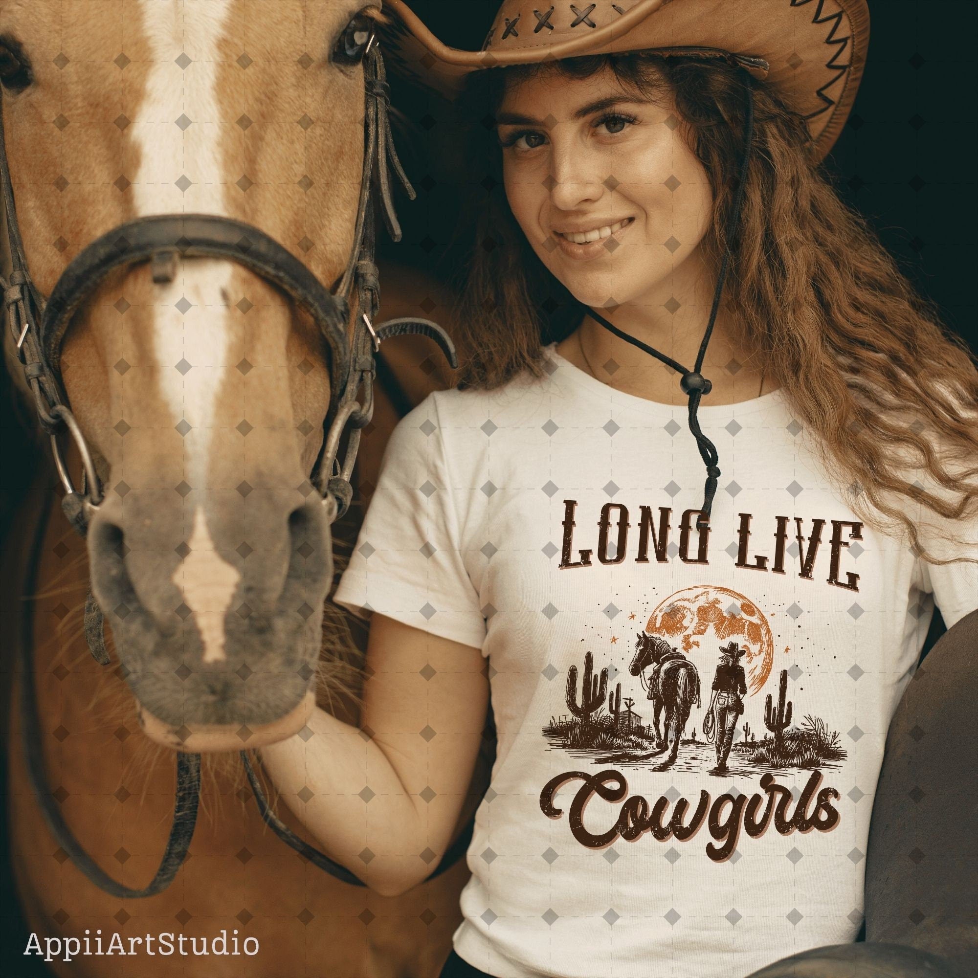 Long Live Cowgirls - Retro Sublimations, Western Sublimations, Designs Downloads, PNG Clipart, Shirt Design, Sublimation digital Download