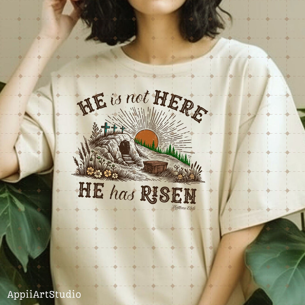 He is Risen png, Matthew 28:6, Risen png, Sublimation Design, Christian Country Png, Western Cowboy Png,Christian Png,Easter bible verse png