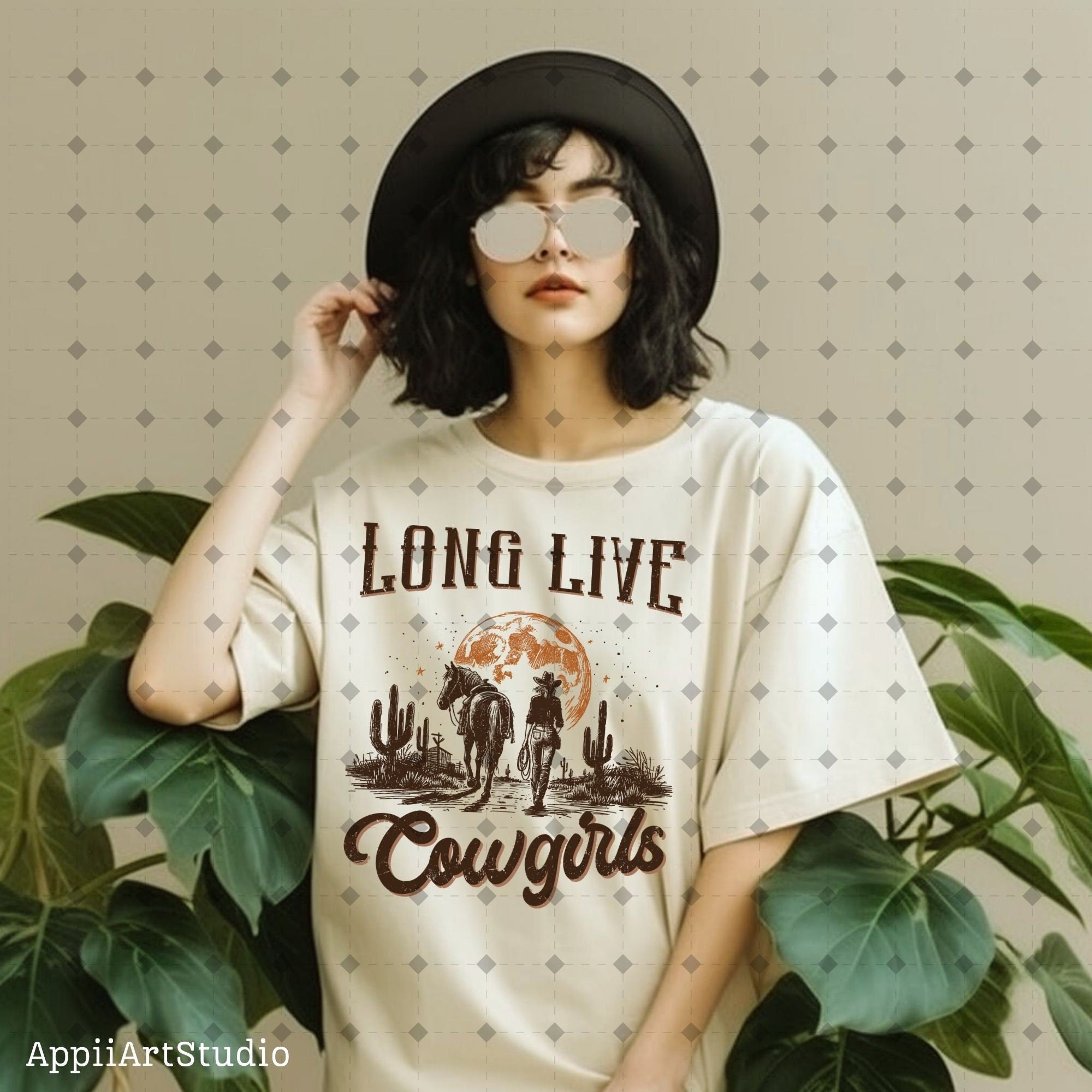 Long Live Cowgirls - Retro Sublimations, Western Sublimations, Designs Downloads, PNG Clipart, Shirt Design, Sublimation digital Download
