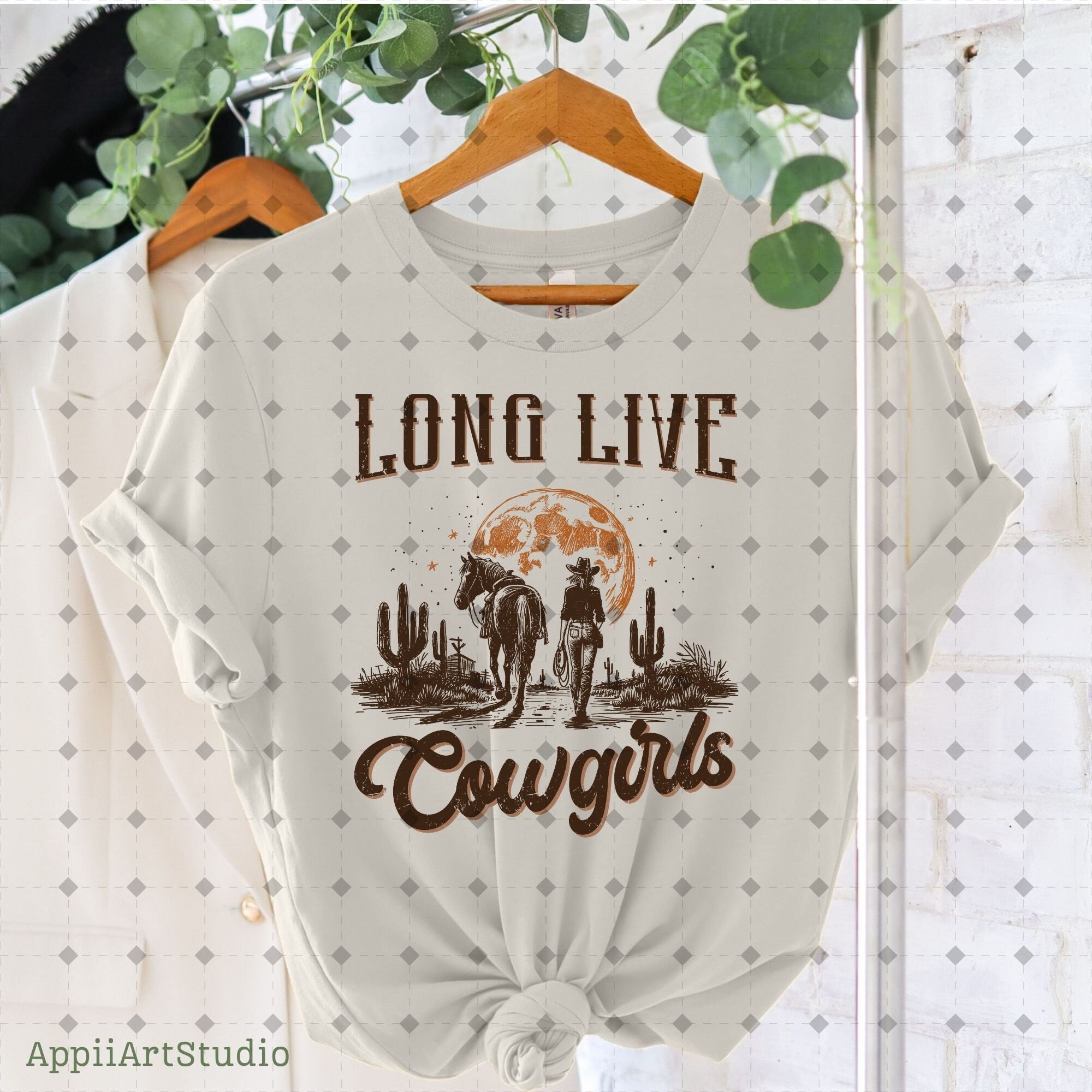 Long Live Cowgirls - Retro Sublimations, Western Sublimations, Designs Downloads, PNG Clipart, Shirt Design, Sublimation digital Download