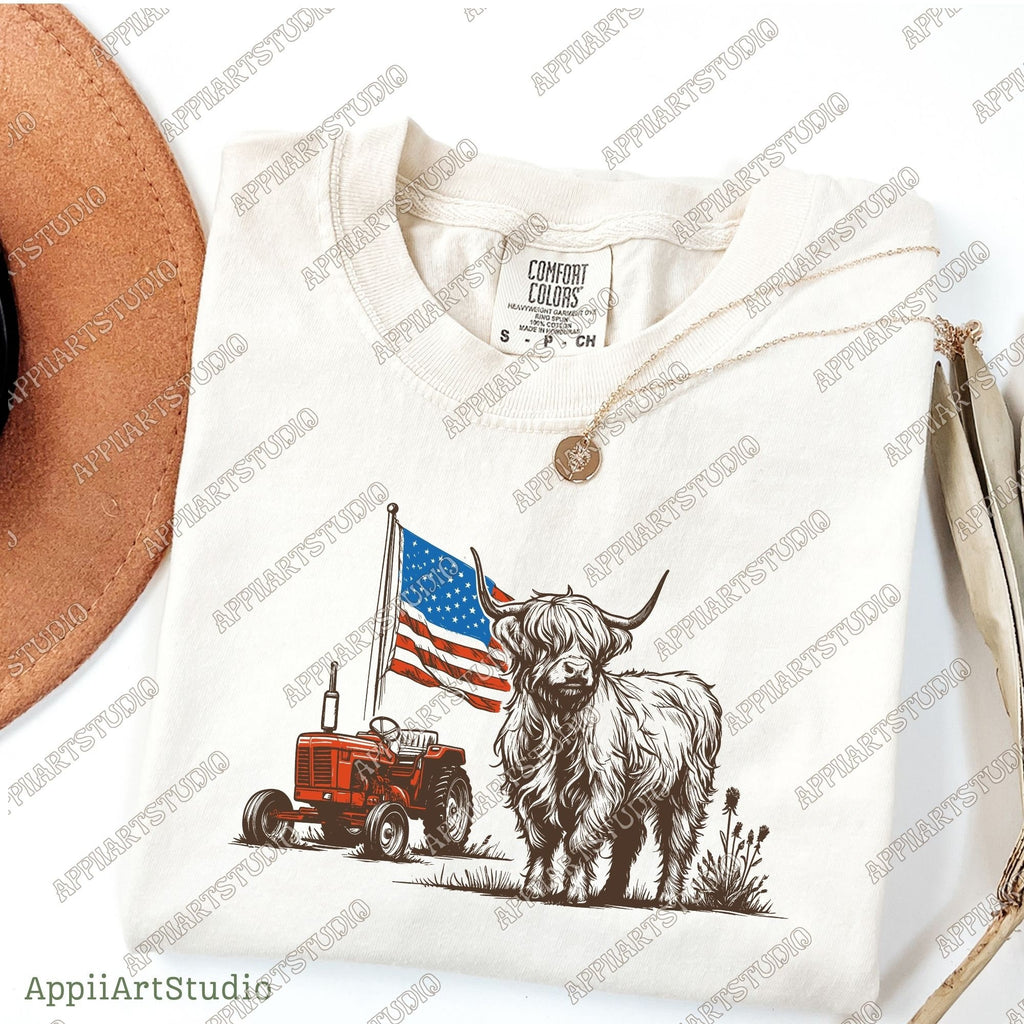 Western America Highland Cow png, America png, 4th Of july png, Western sublimation, American Flag Png, Usa png, America Designs, Freedom
