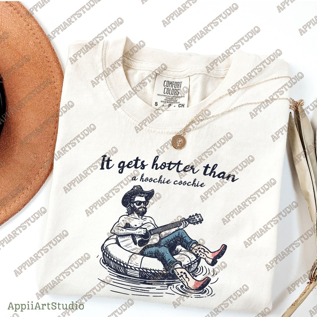 Hotter than a Hoochie Coochie PNG- Summer Beach Relaxation Digital Download - Tropical Floating Summer png, Western Design, Country Girl png