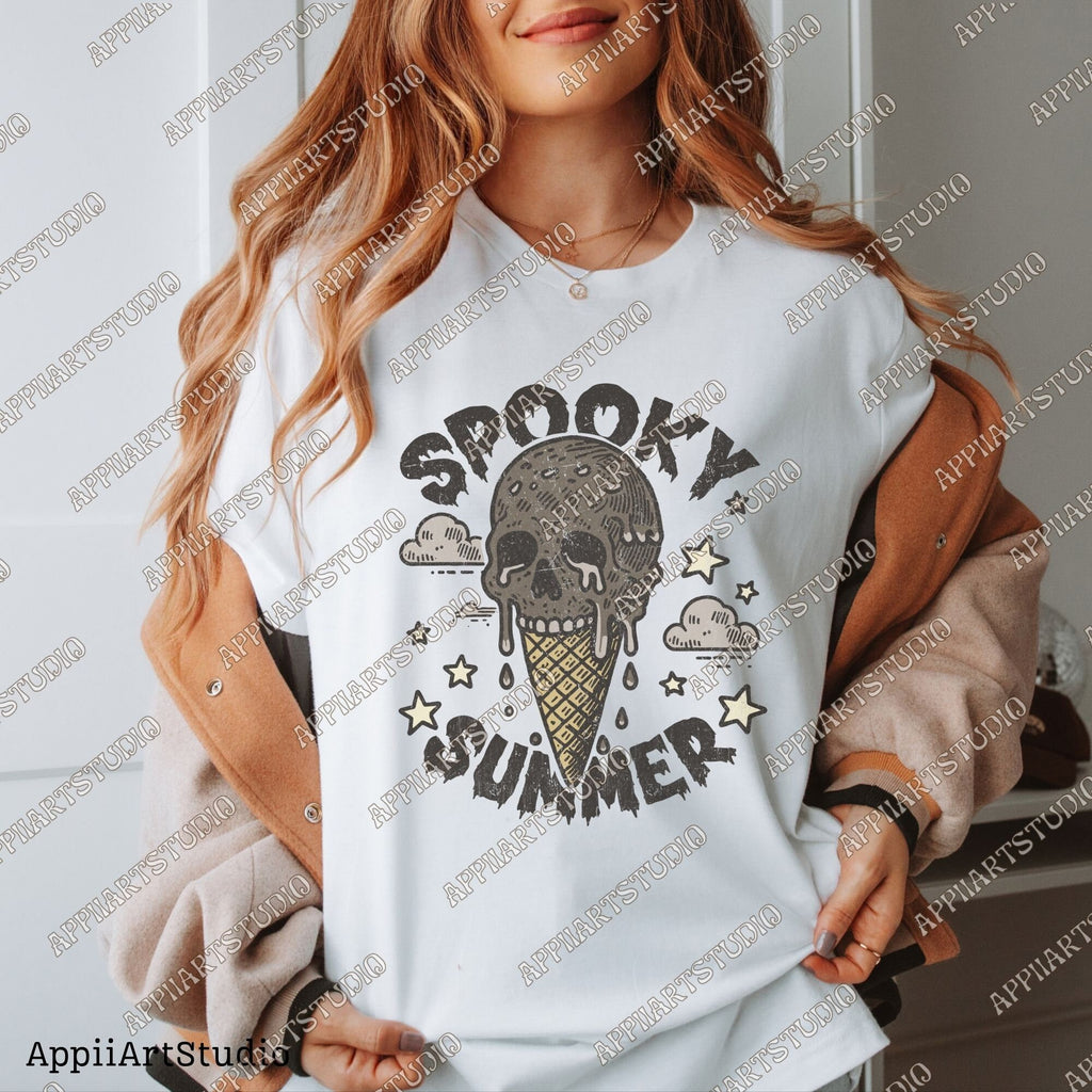 Skeleton with icecream Png, Spooky Summer Png, Summer Vibes Skeleton, Funny Skeleton Beach Png, Digital Download, summertime western png