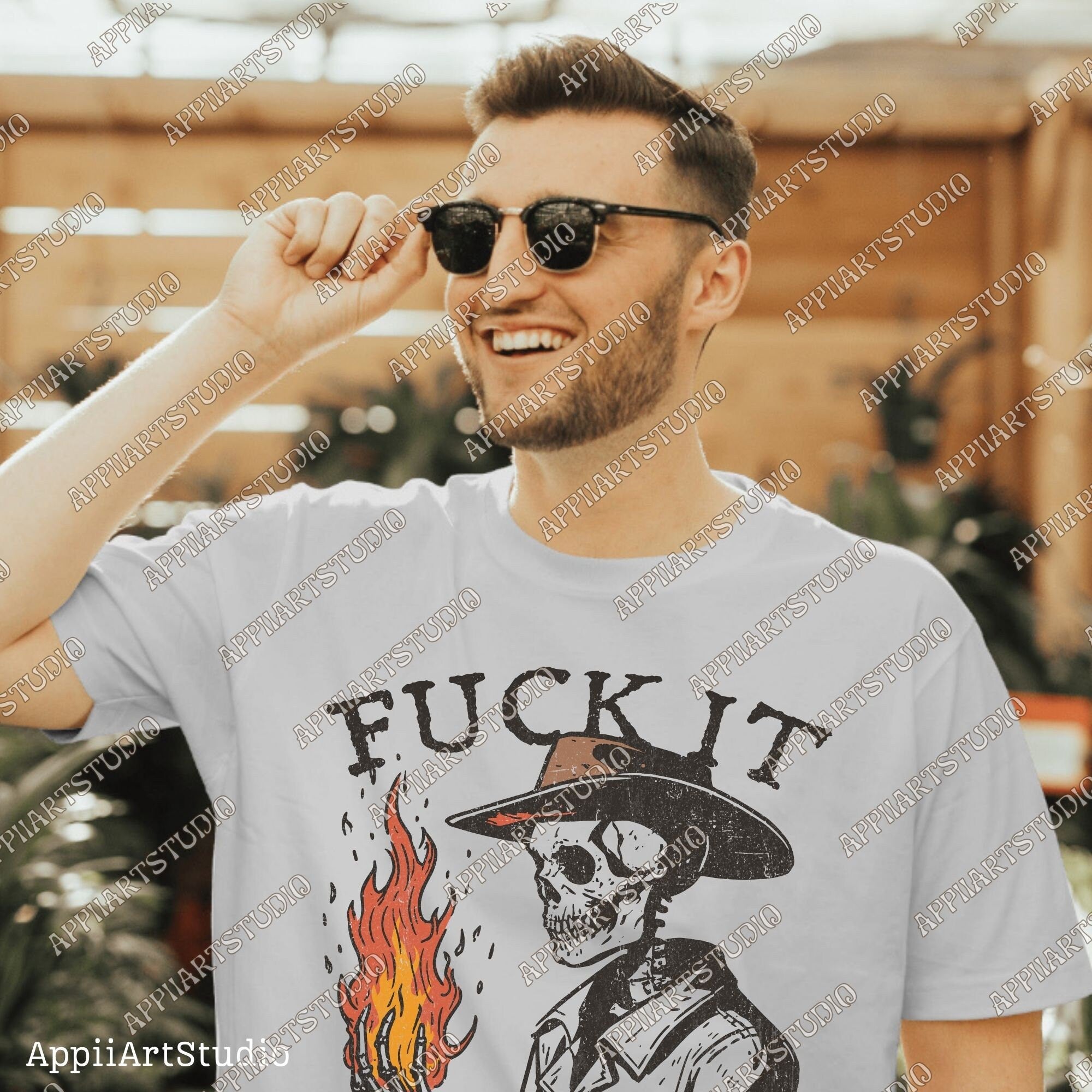 Let It Burn Png, Western Cowboy Skull Design PNG, Western PNG, Vintage Style PNG, Western Design, Desert Western Png, Hand drawn Png