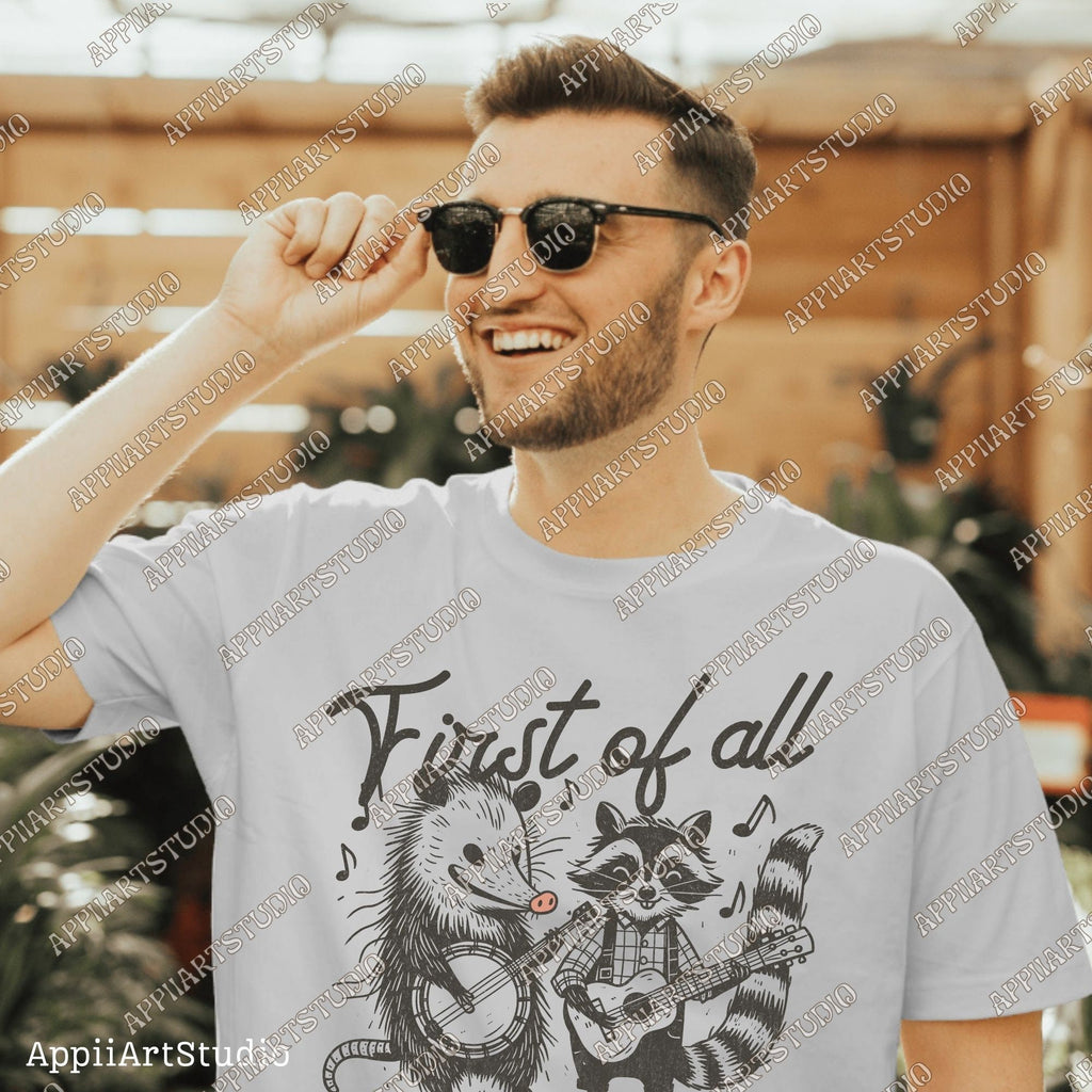 First of All I'm a Delight Sarcastic PNG Files, Cute Anime Funny Possum/Opossum, opossum lovers, Angry Possum graphics, Vintage Shirt Retro