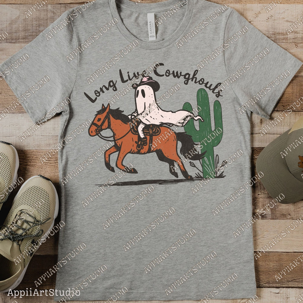 Long Live Cowghouls PNG, Western Halloween PNG, Western Ghost PNG, Cute Halloween Design, Retro Halloween, Shirt Design Png, Sublimation Png