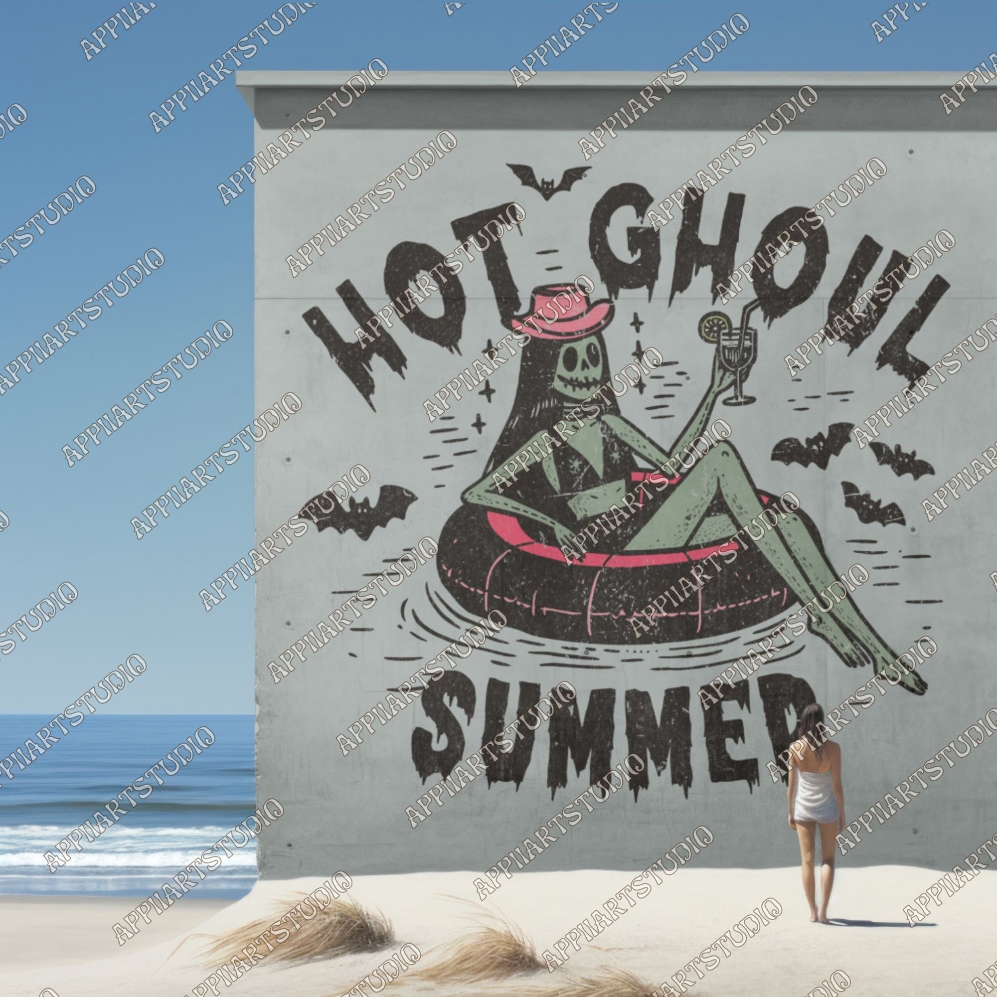 Hot Ghoul Summer,cowghoul summer halloween,Western Ghost,Trendy Summer Png,Beach png,Beach vibes png,Aesthetic Summer,Funny Sarcastic png