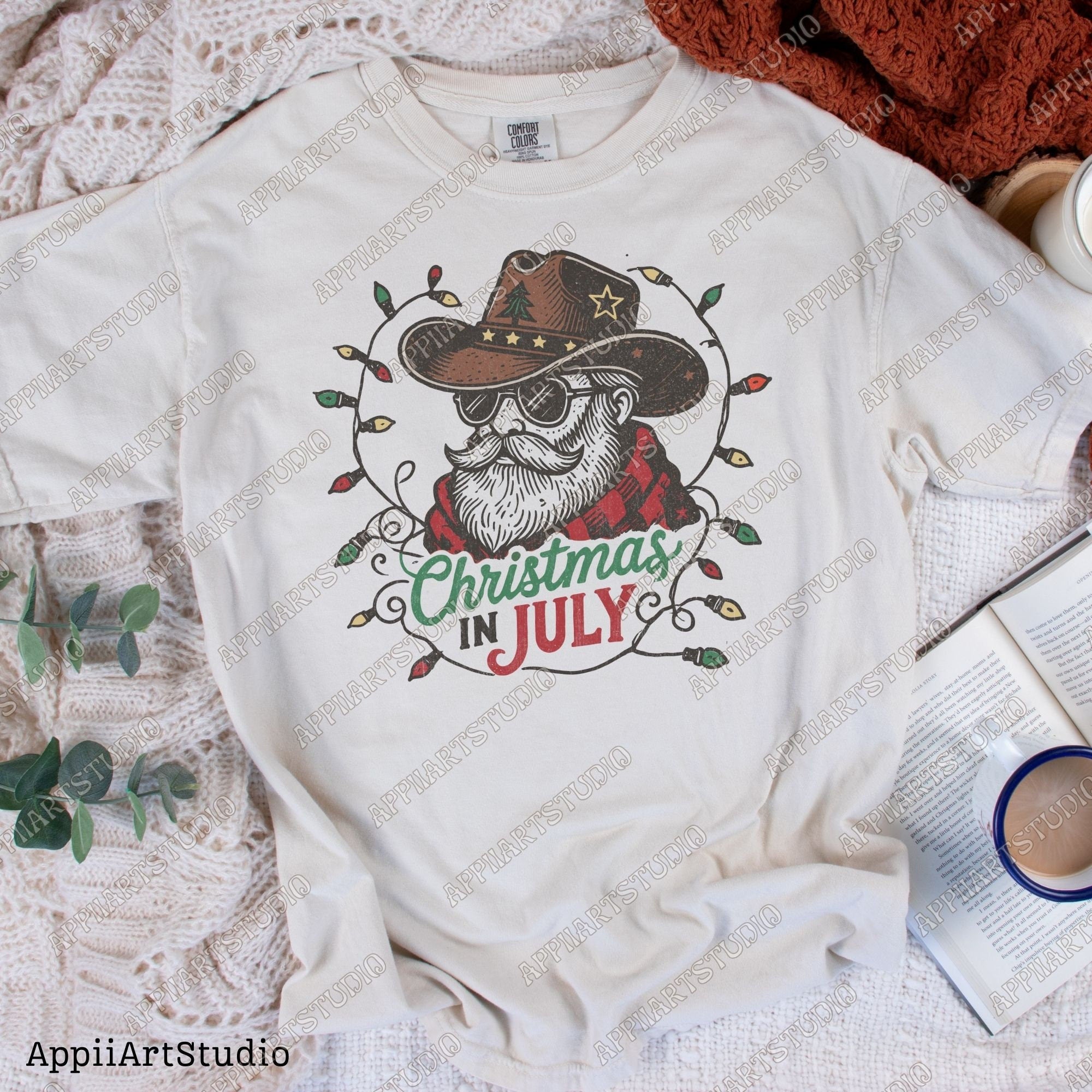 Western Christmas In July Png Cowboy Santa Westerner Vintage Deserts Sublime Design Png Downloadable Transparent Background Clipart