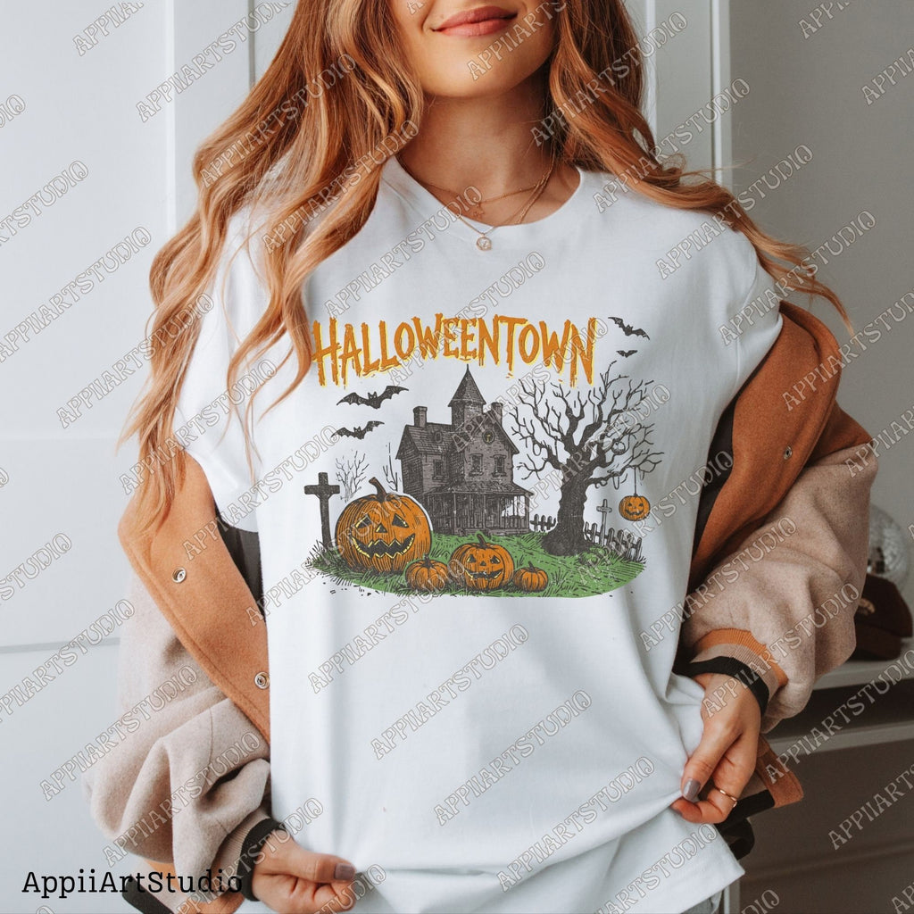 Halloweentown PNG, halloweeners, Halloween png, Halloween Shirt png, Retro Halloween png, Halloween Pumpkin png, Fall png Sublime Design Png