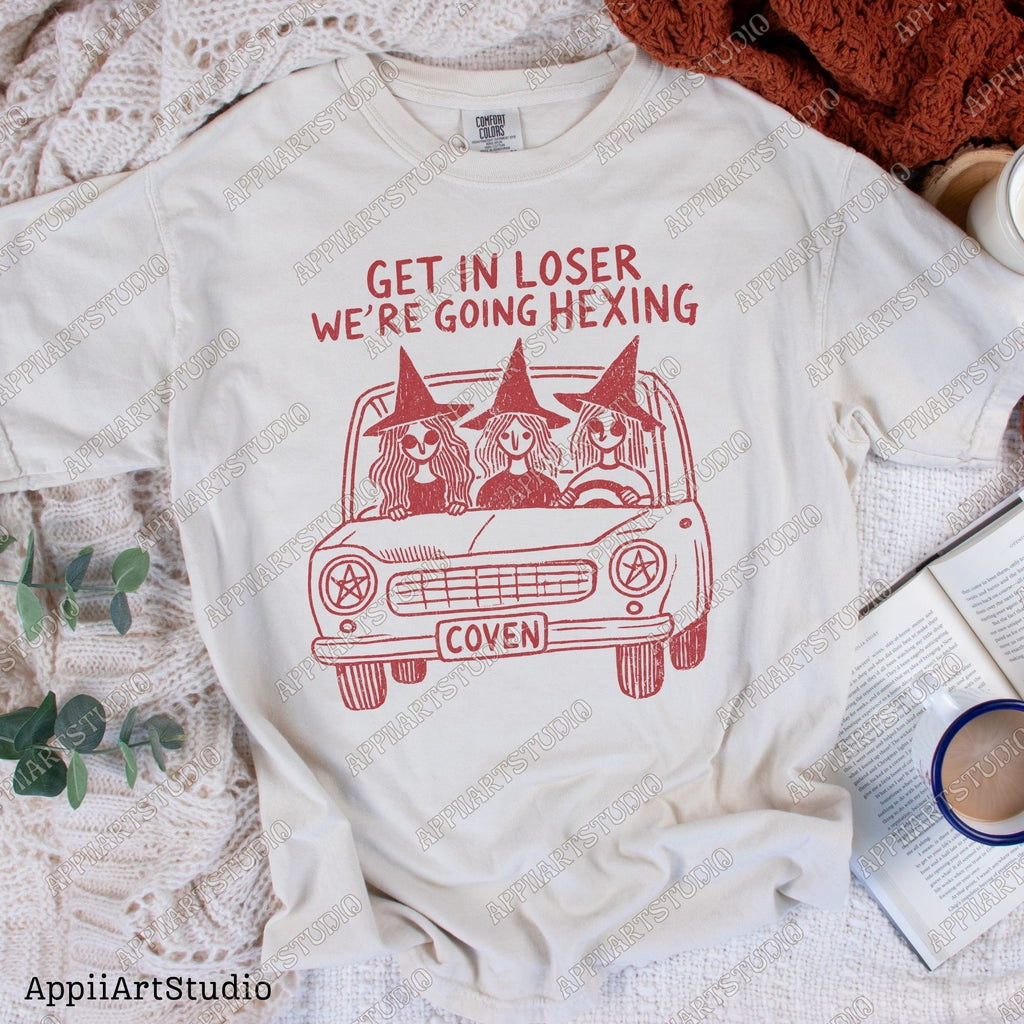 Get In Losers We're going hexing png, Halloween png, Vintage Halloween png, Retro Halloween png, Halloween witch, fall png, sublimation png