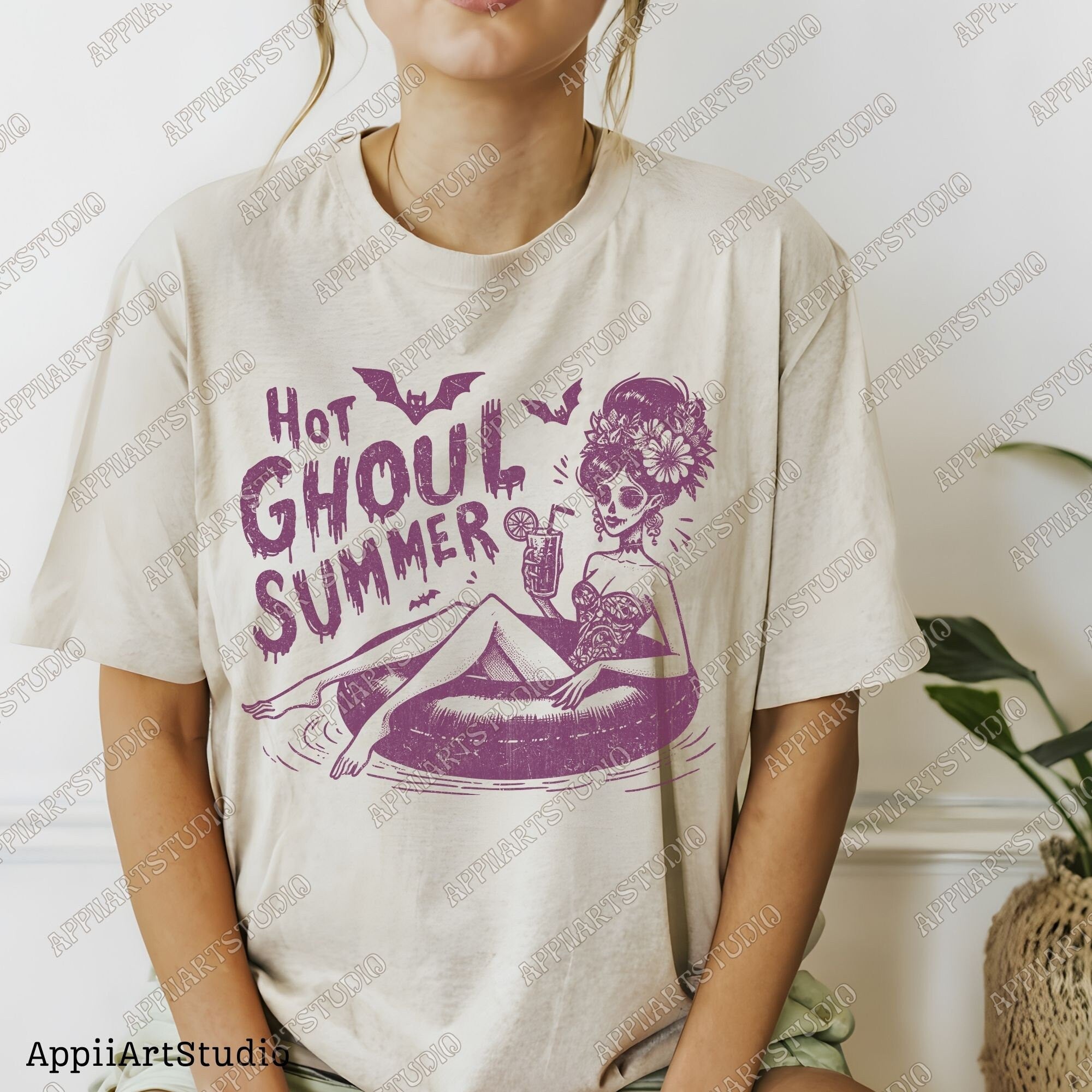 Hot Ghoul Summer, goth girl, summer halloween, Summer png, Trendy Summer Png, Beach png,Beach vibes png,Aesthetic Summer,Funny Sarcastic png