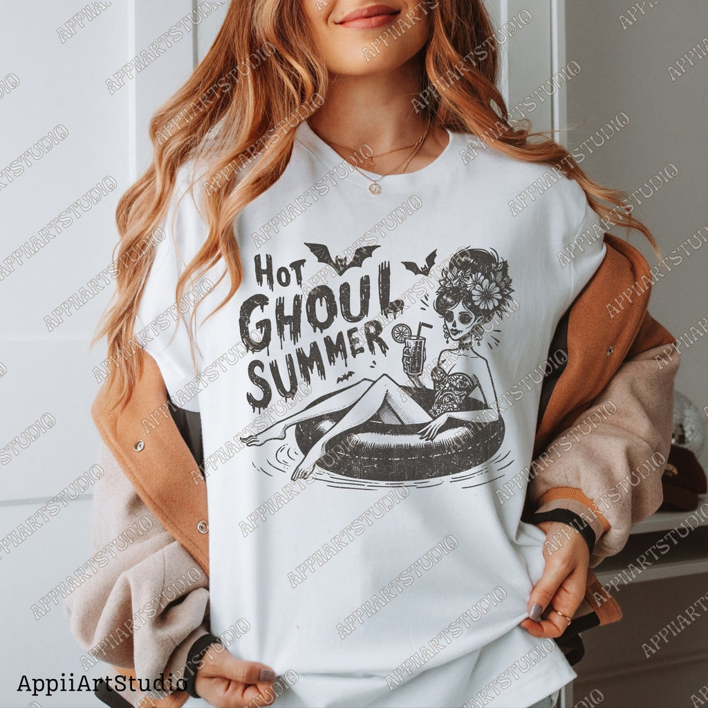 Hot Ghoul Summer, goth girl, summer halloween, Summer png, Trendy Summer Png, Beach png,Beach vibes png,Aesthetic Summer,Funny Sarcastic png