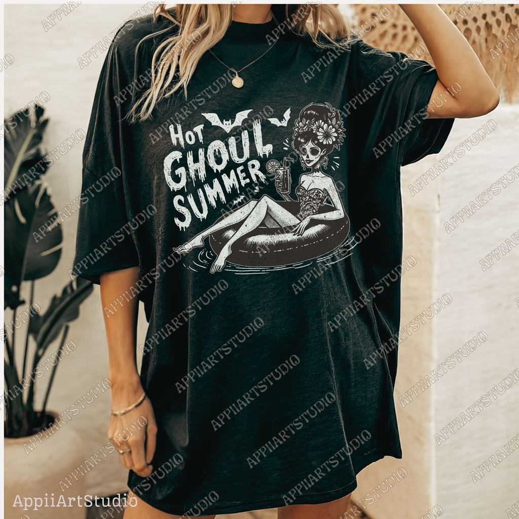 Hot Ghoul Summer, goth girl, summer halloween, Summer png, Trendy Summer Png, Beach png,Beach vibes png,Aesthetic Summer,Funny Sarcastic png