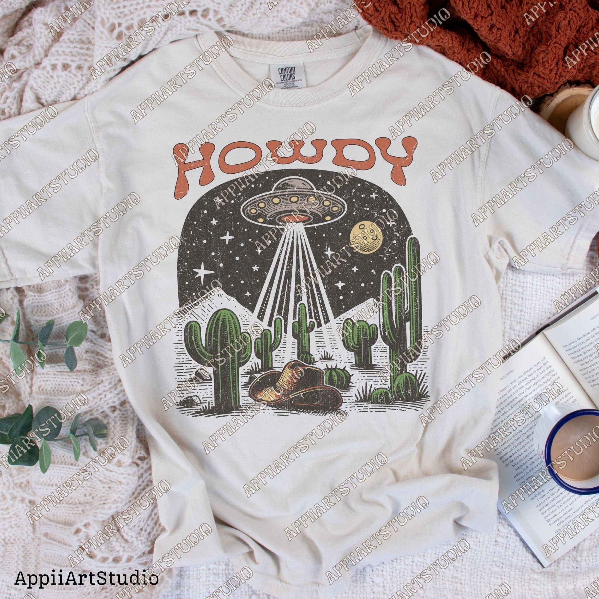 Howdy png, Western Png, Western UFO Png, Cowgirl Png, Sublimation Png, Instant Download, Western Sublimation Download, Rodeo Cowboy Png