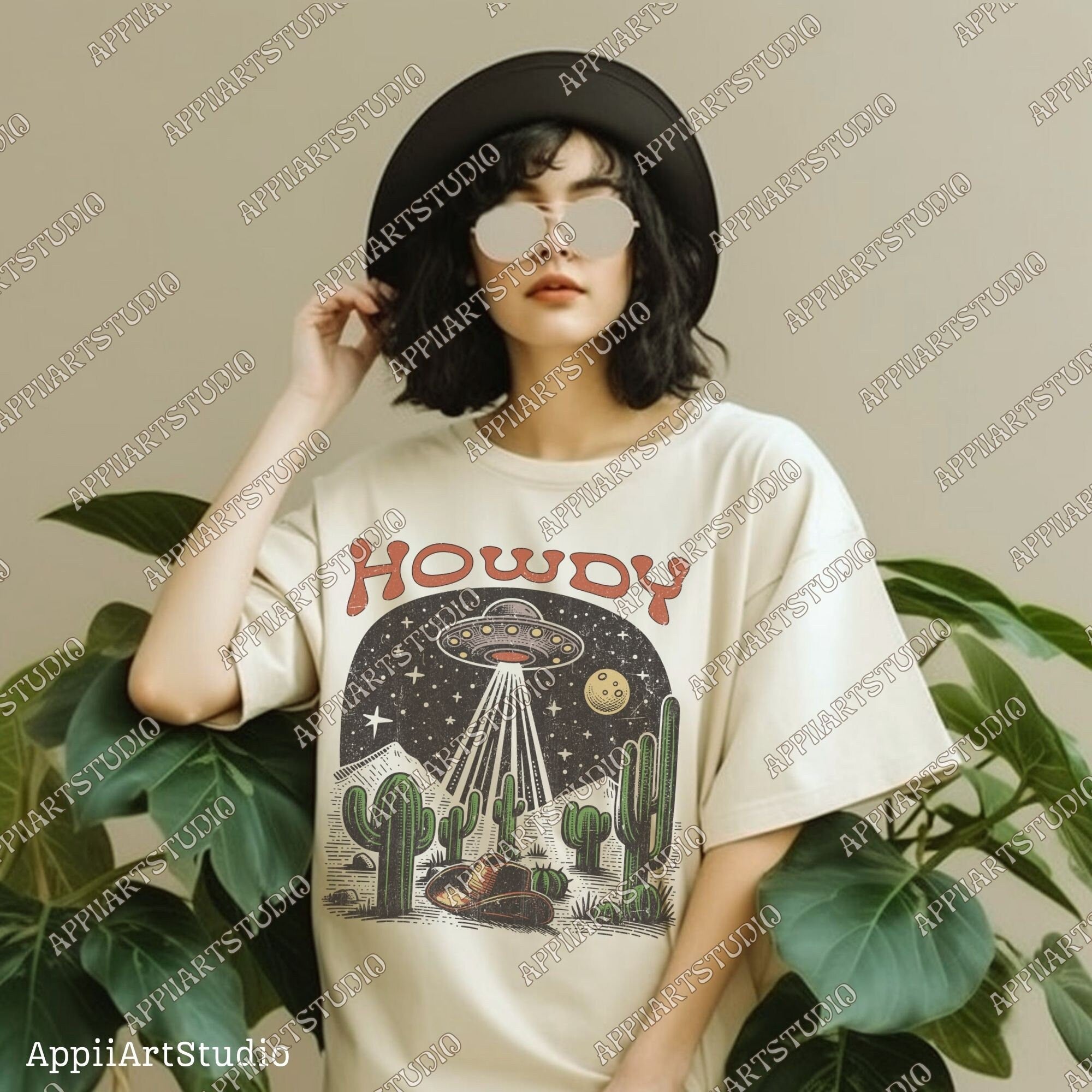 Howdy png, Western Png, Western UFO Png, Cowgirl Png, Sublimation Png, Instant Download, Western Sublimation Download, Rodeo Cowboy Png