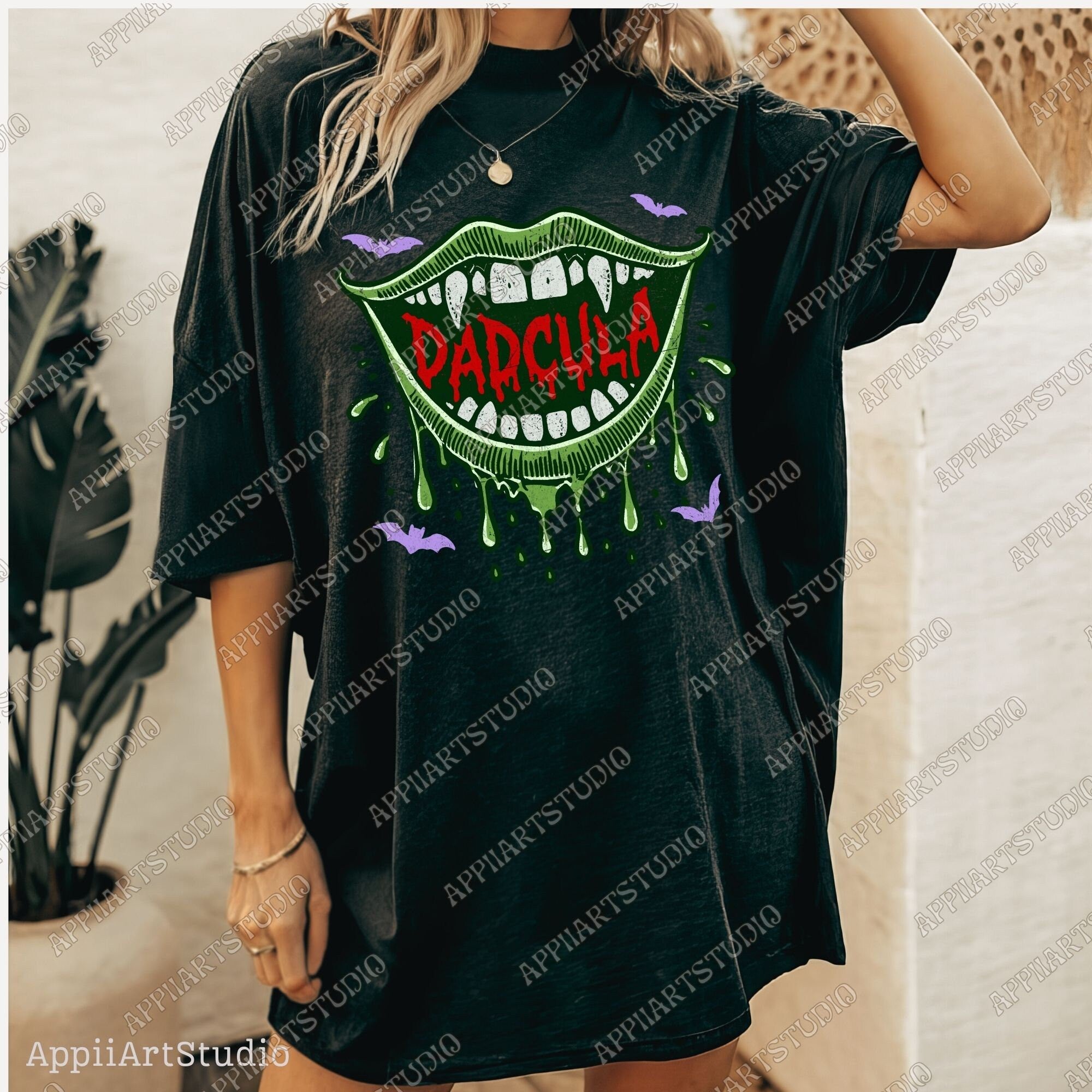 Dadcula Vampire Sexy Lips and Fangs Halloween Transparence Png Halloween For Men Digital Download for DTG Printing DTF Sublimation