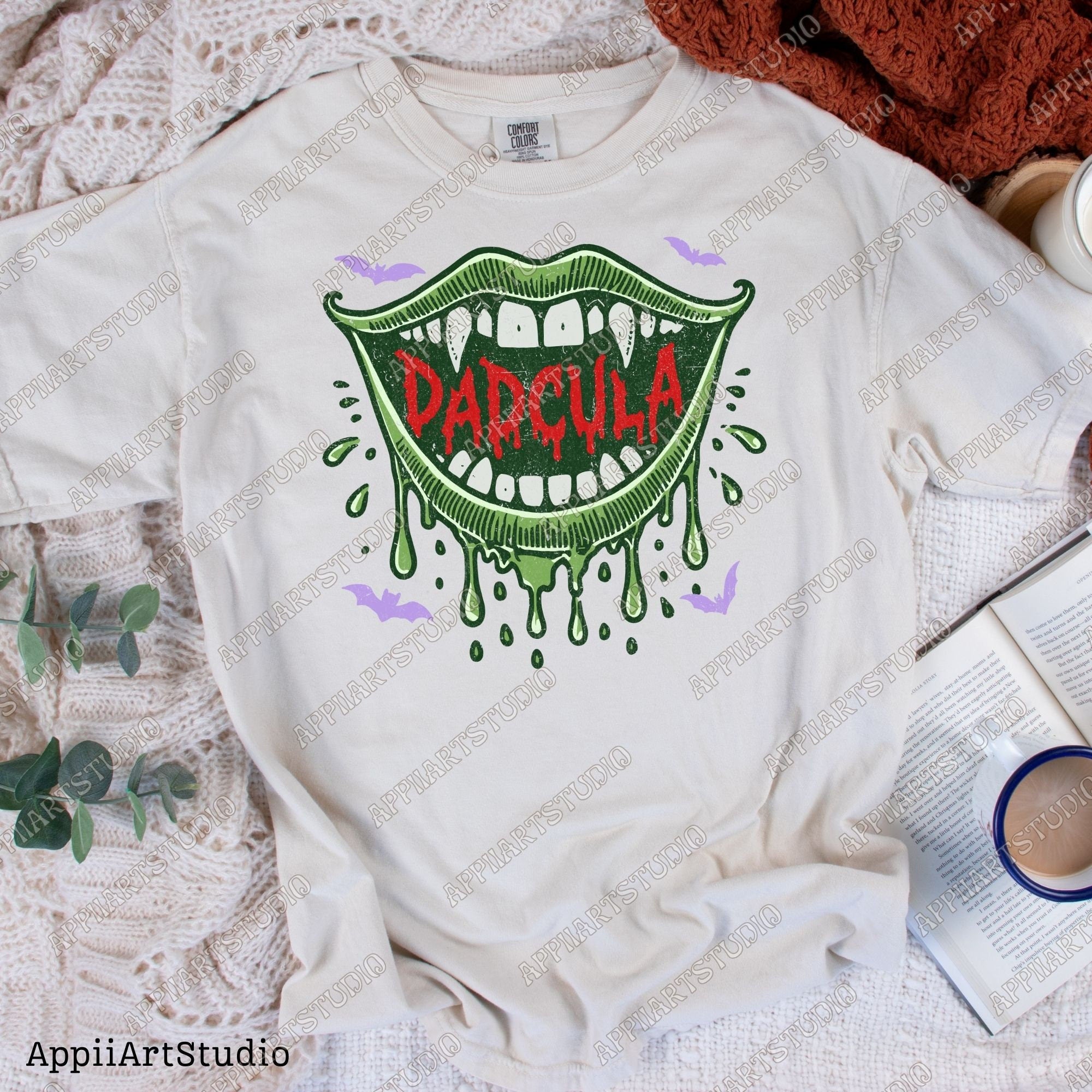 Dadcula Vampire Sexy Lips and Fangs Halloween Transparence Png Halloween For Men Digital Download for DTG Printing DTF Sublimation