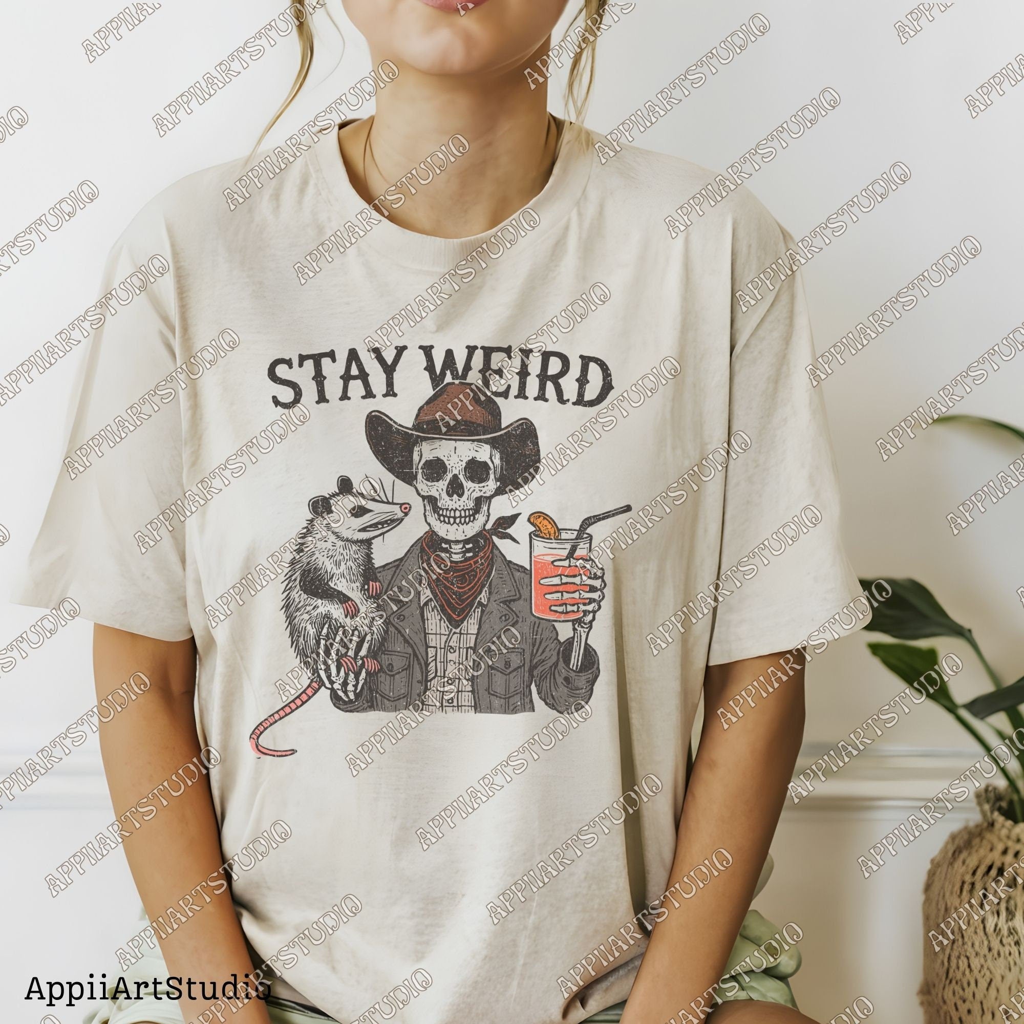 Stay Weird PNG Files, Funny Skeleton and drink Png, Cute Anime Funny Possum/Opossum, opossum lovers, Sarcastic Funny png, Digital Download