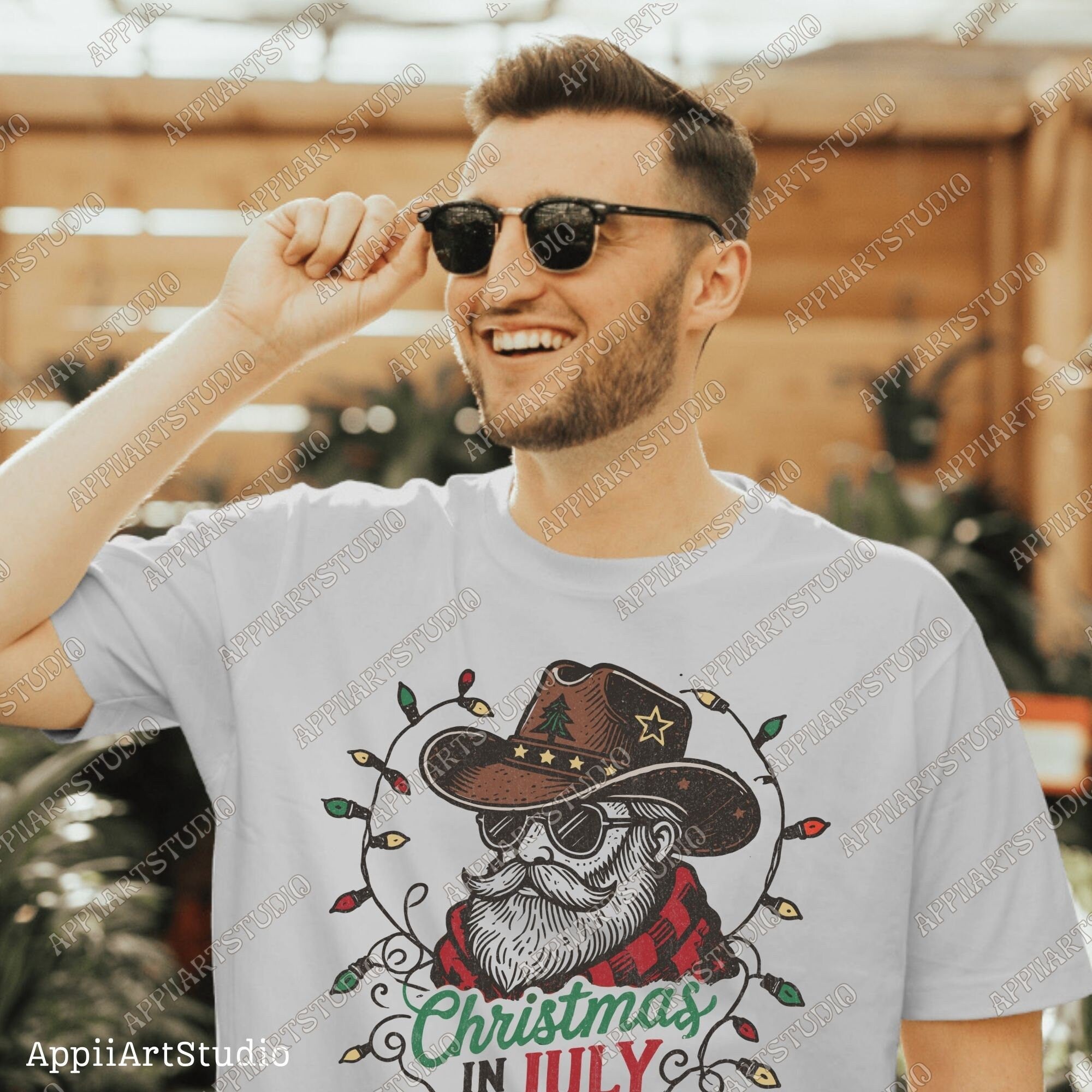 Western Christmas In July Png Cowboy Santa Westerner Vintage Deserts Sublime Design Png Downloadable Transparent Background Clipart