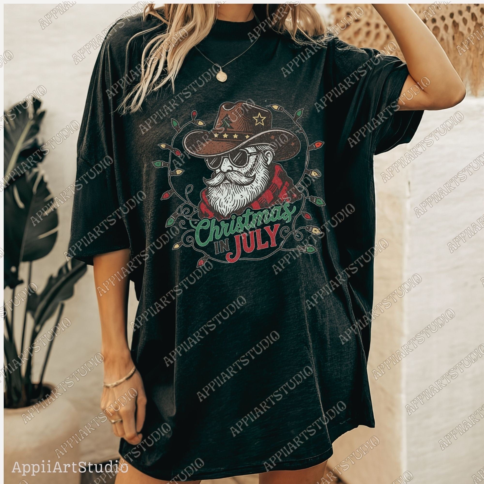 Western Christmas In July Png Cowboy Santa Westerner Vintage Deserts Sublime Design Png Downloadable Transparent Background Clipart