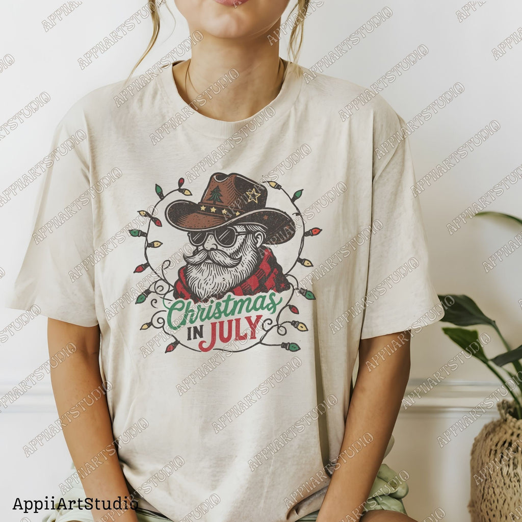 Western Christmas In July Png Cowboy Santa Westerner Vintage Deserts Sublime Design Png Downloadable Transparent Background Clipart