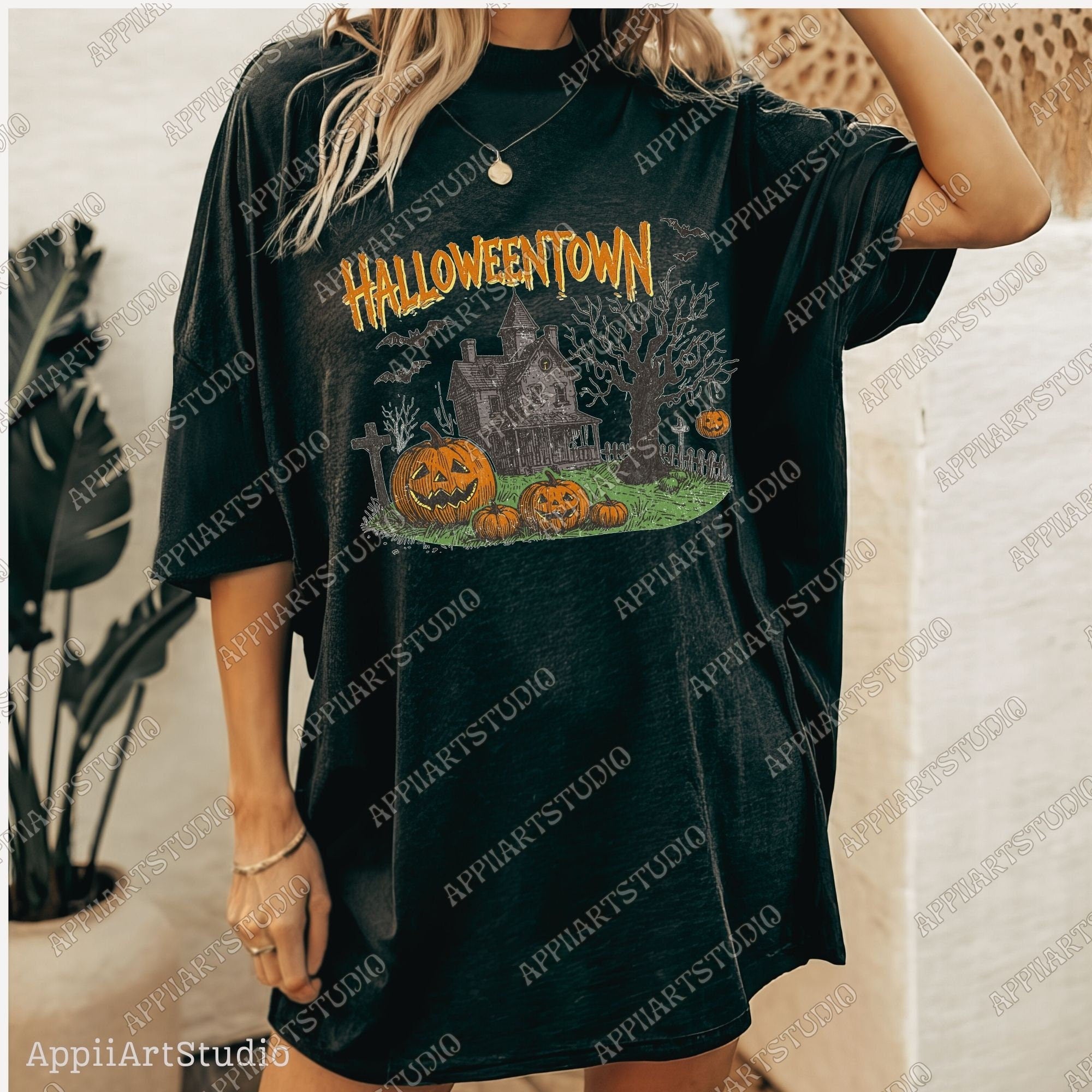 Halloweentown PNG, halloweeners, Halloween png, Halloween Shirt png, Retro Halloween png, Halloween Pumpkin png, Fall png Sublime Design Png