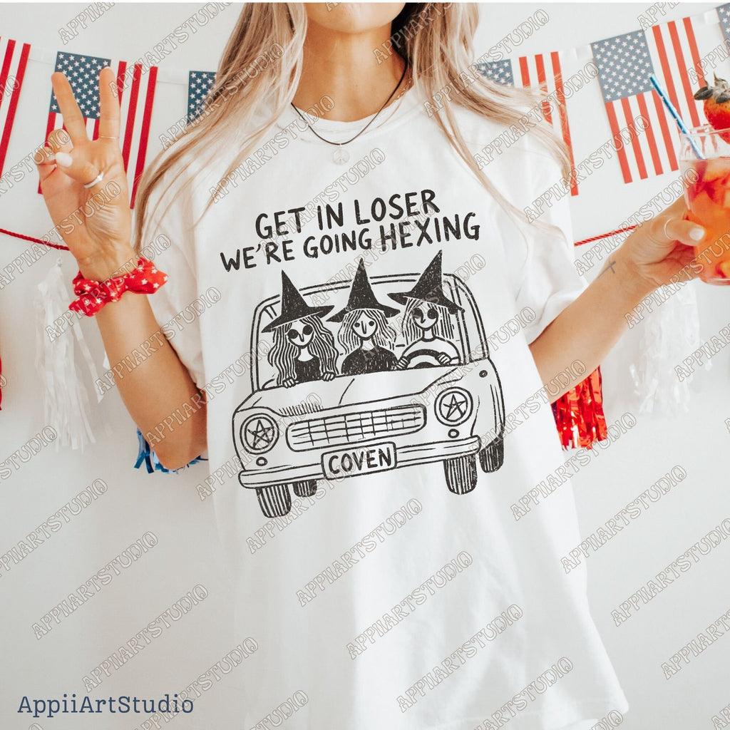 Get In Losers We're going hexing png, Halloween png, Vintage Halloween png, Retro Halloween png, Halloween witch, fall png, sublimation png