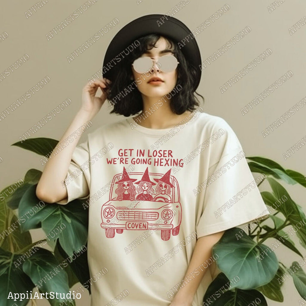 Get In Losers We're going hexing png, Halloween png, Vintage Halloween png, Retro Halloween png, Halloween witch, fall png, sublimation png