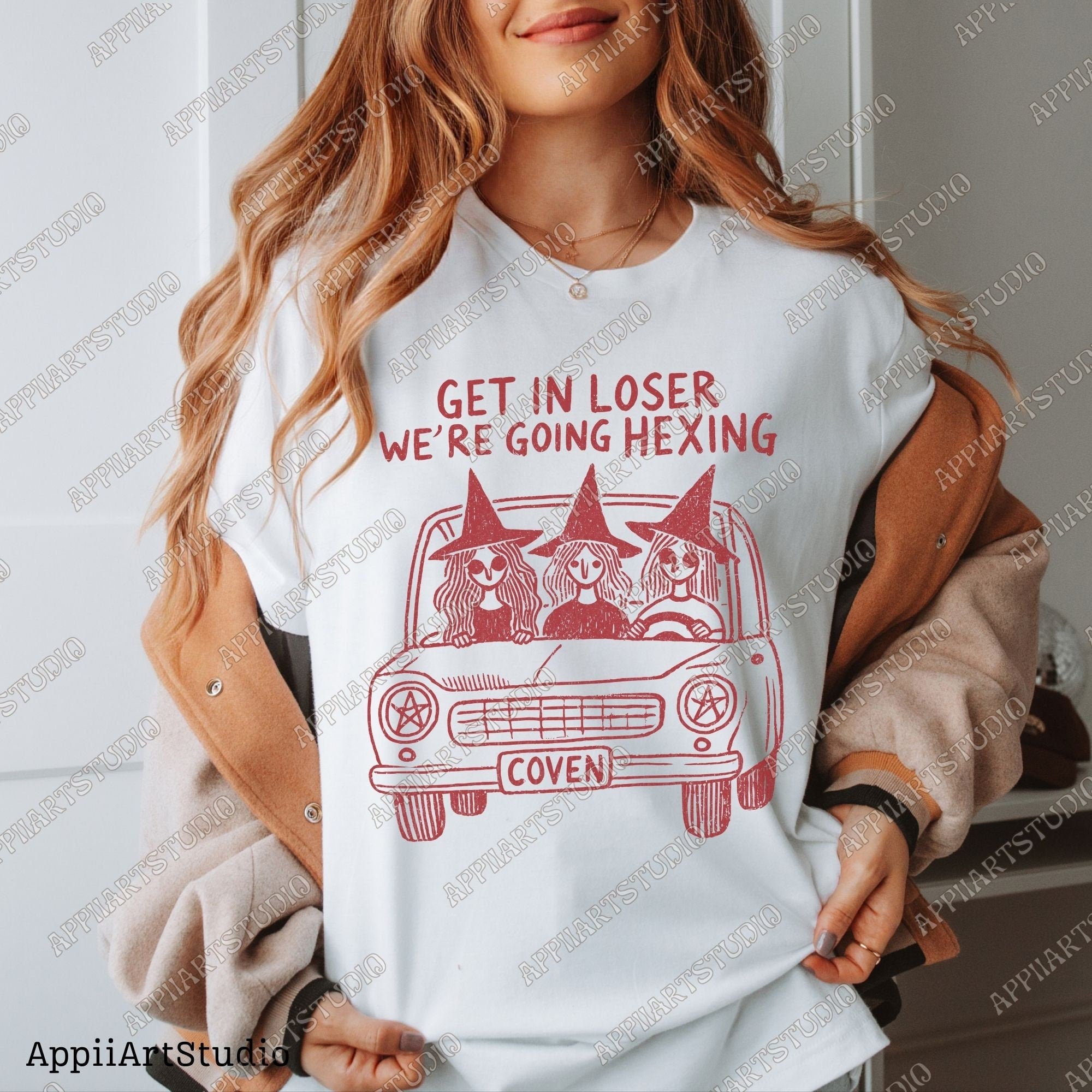 Get In Losers We're going hexing png, Halloween png, Vintage Halloween png, Retro Halloween png, Halloween witch, fall png, sublimation png