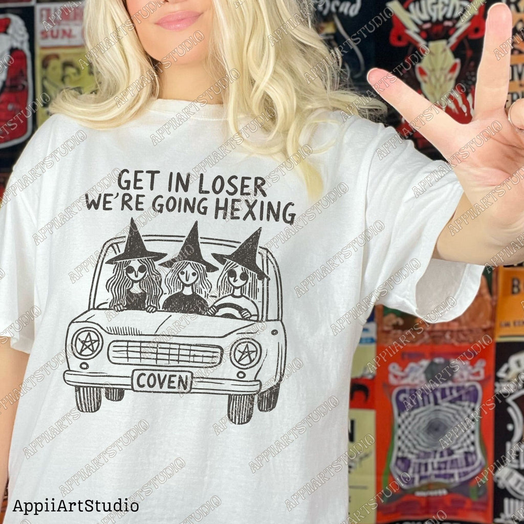 Get In Losers We're going hexing png, Halloween png, Vintage Halloween png, Retro Halloween png, Halloween witch, fall png, sublimation png